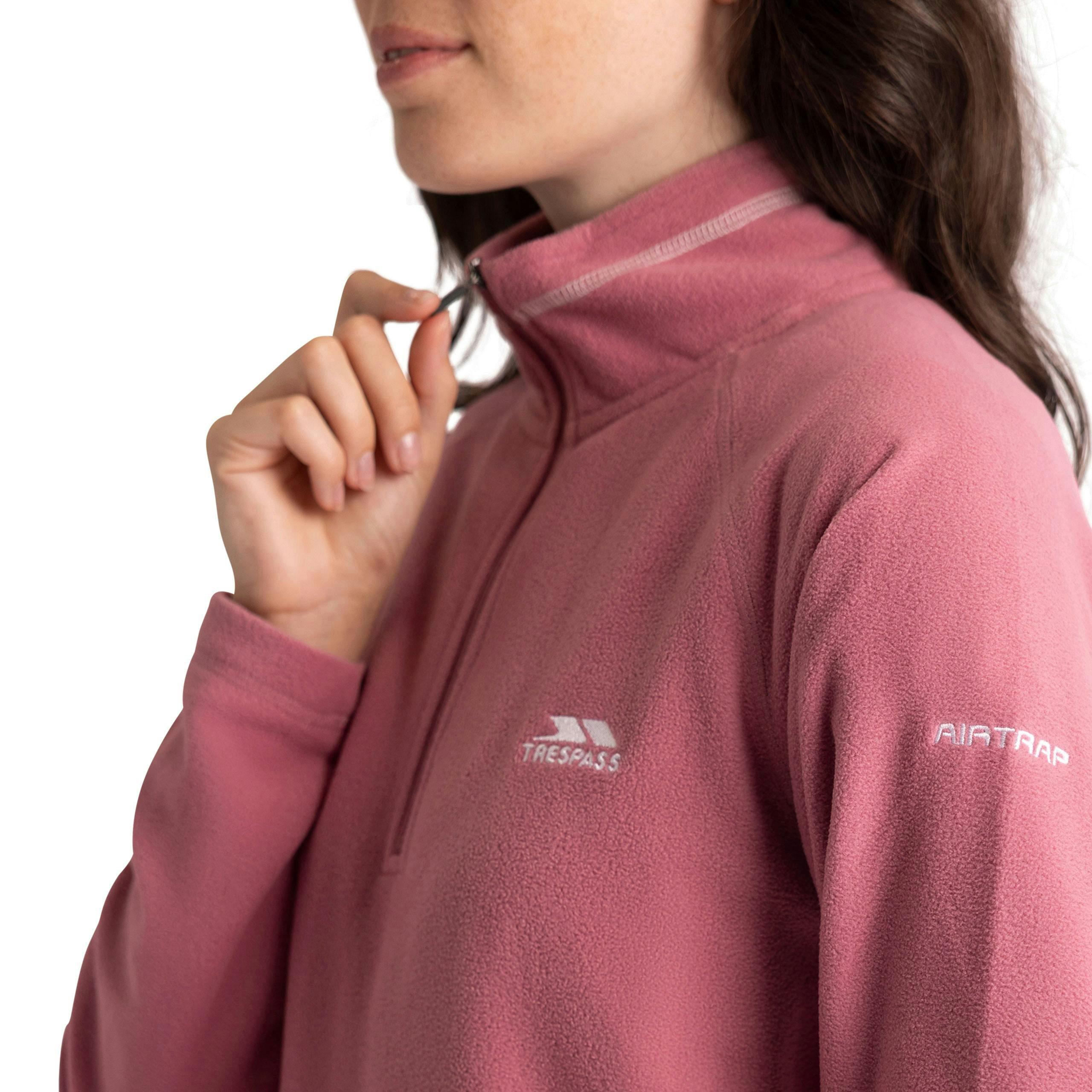 Womens Half Zip Fleece Luiston in Rose Blush , view 6 of 6