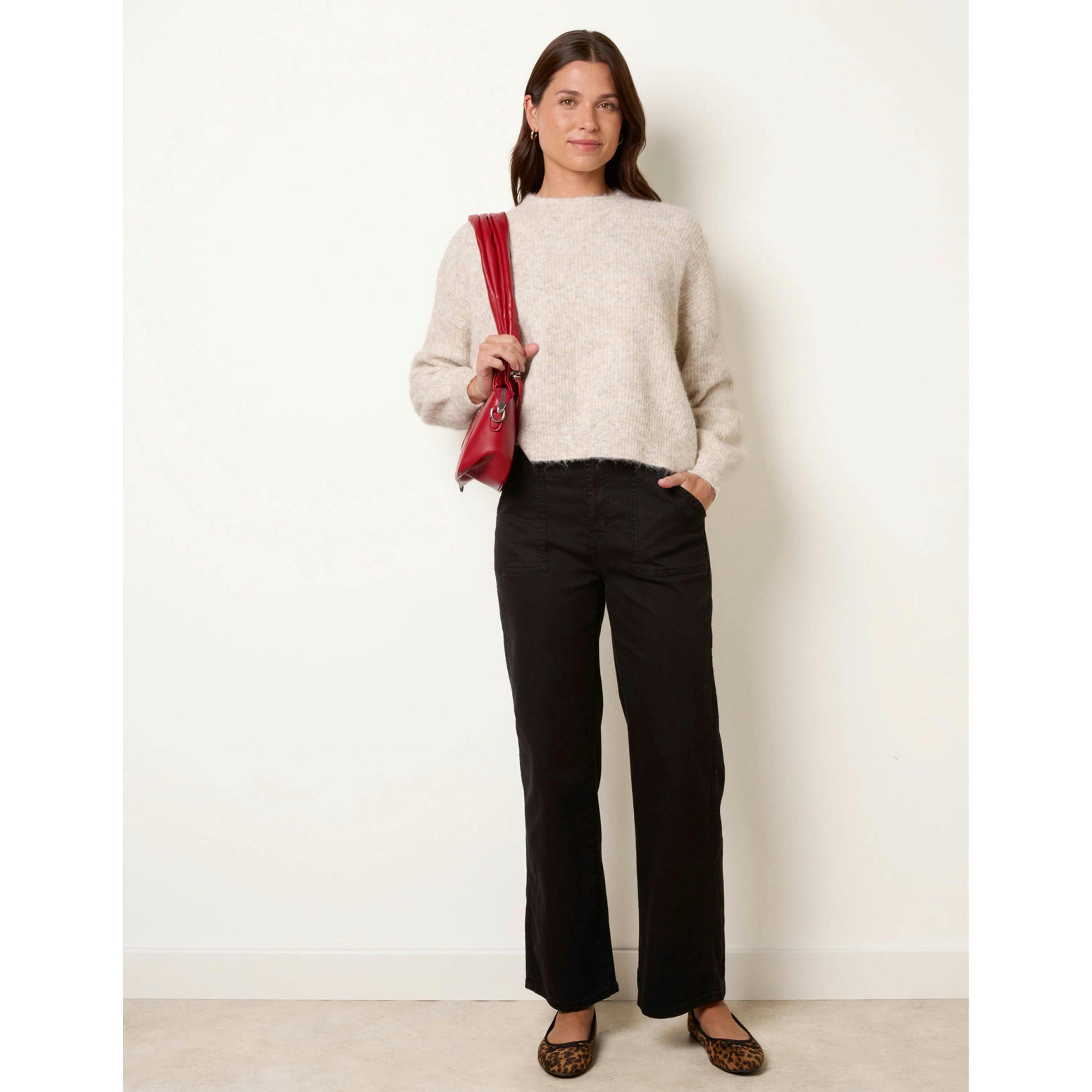 Blue Vanilla Round Neck Knitted Jumper  in Beige , view 4 of 4
