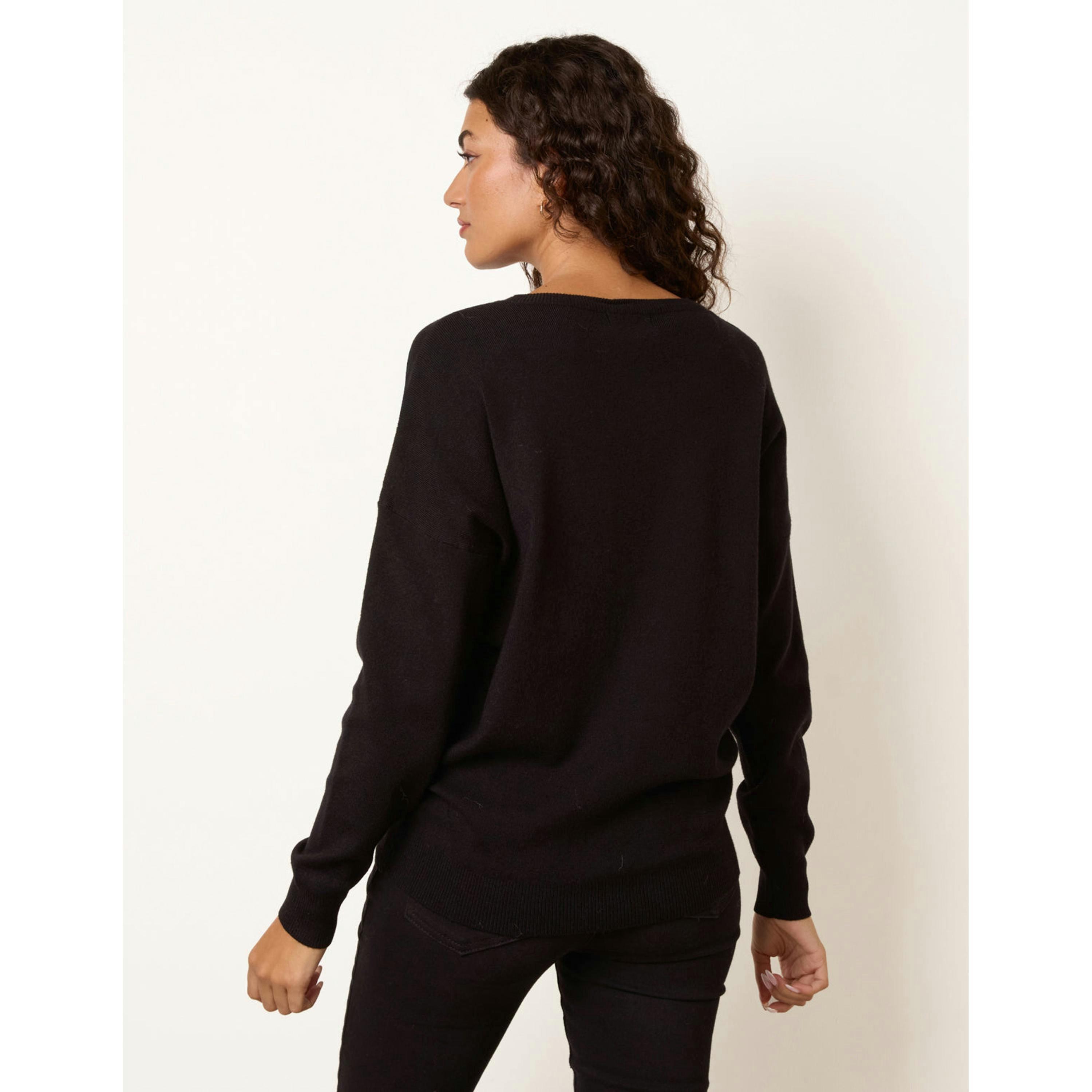 Blue Vanilla Christmas Jingle Bell Bauble Jumper  in Black , view 4 of 4