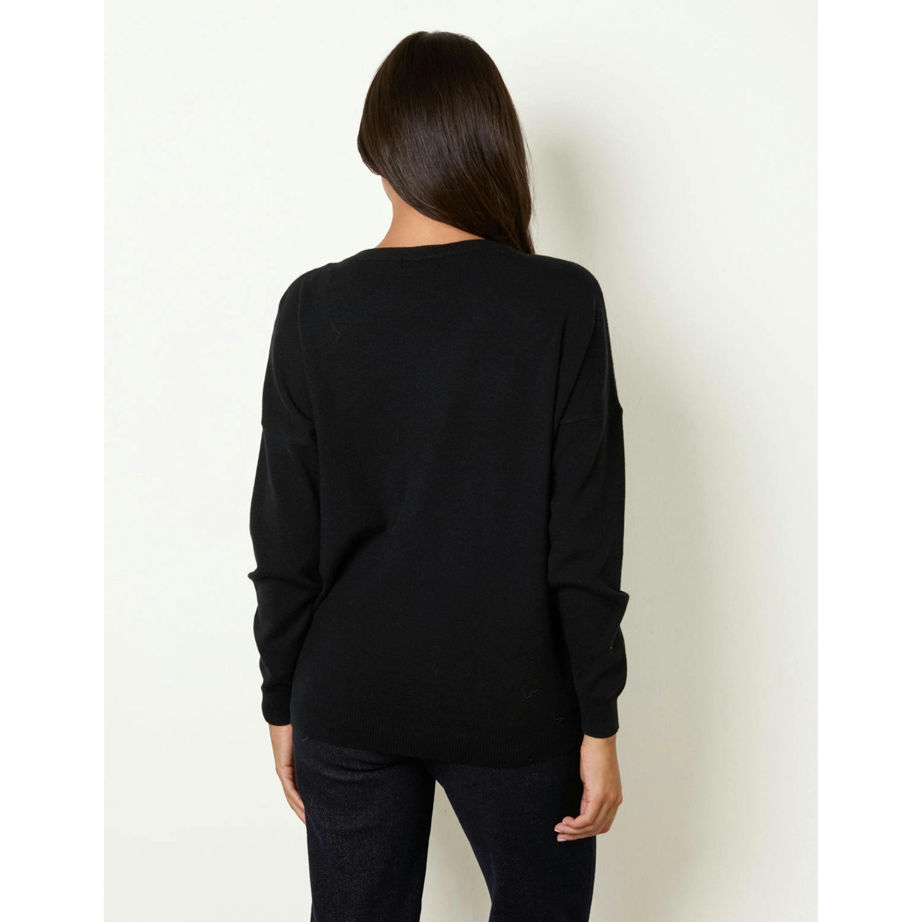 Blue Vanilla Bow Christmas Jumper  in Black , view 2 of 4