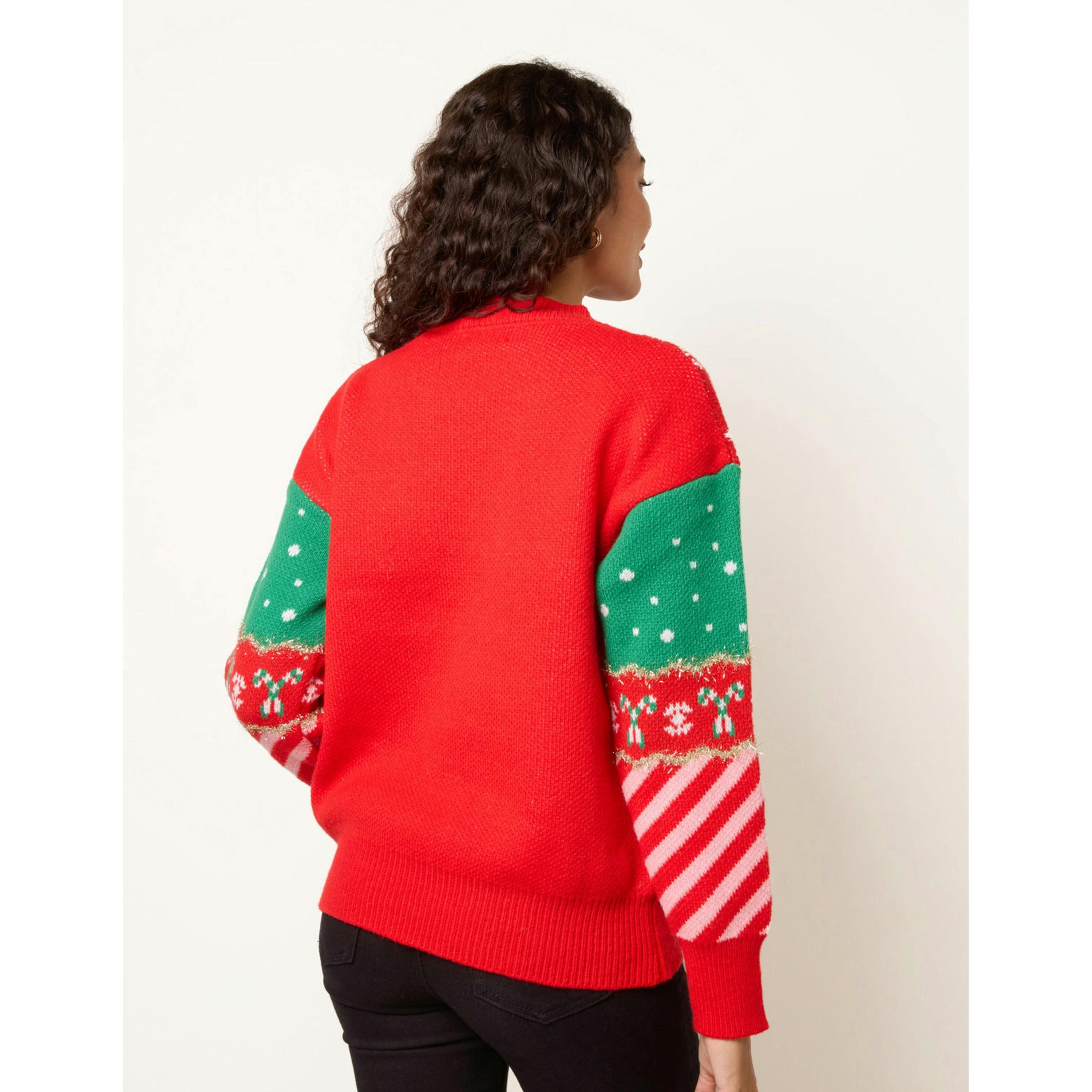 Blue Vanilla Merry Jolly Santa Jumper  in Red , view 2 of 4