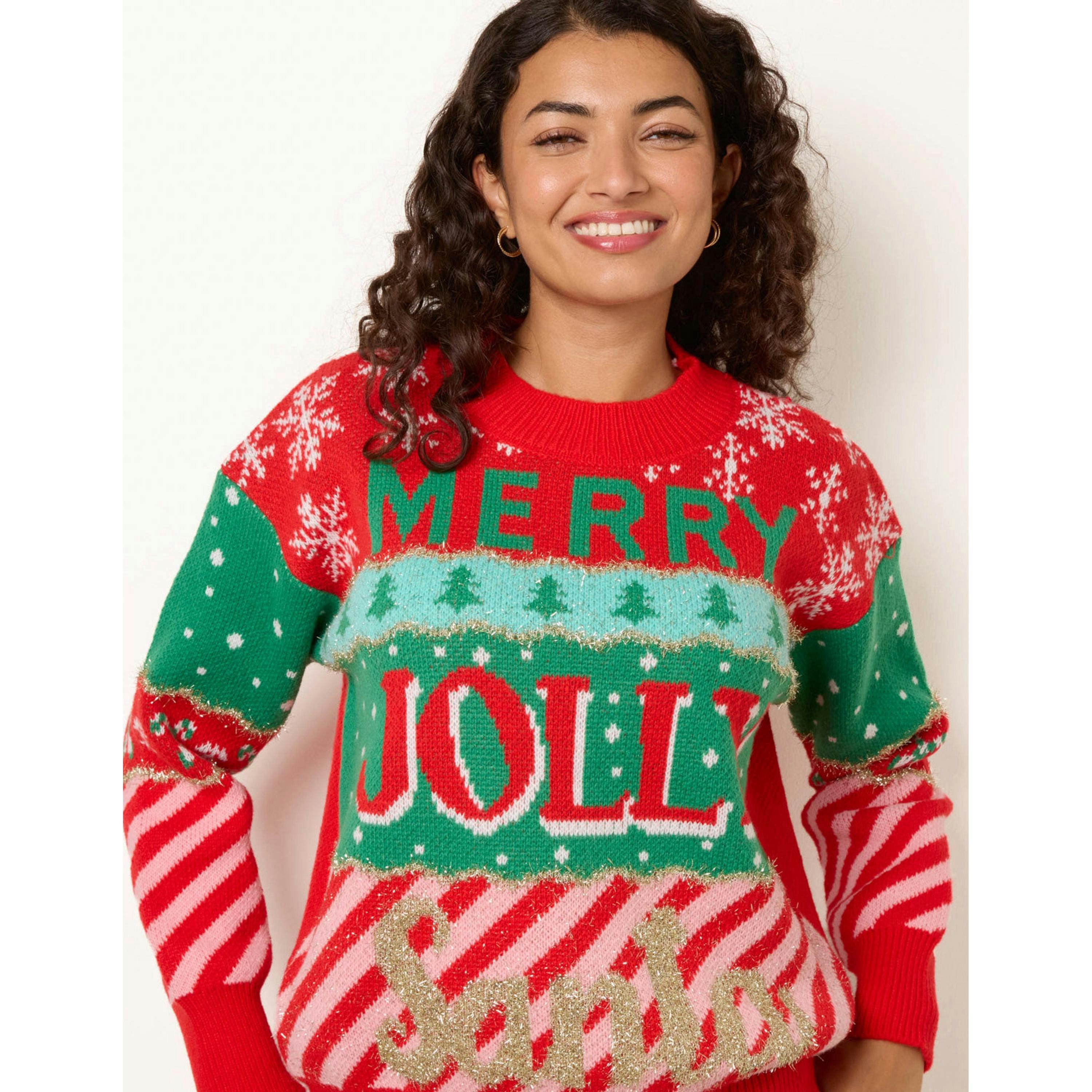 Blue Vanilla Merry Jolly Santa Jumper  in Red , view 4 of 4