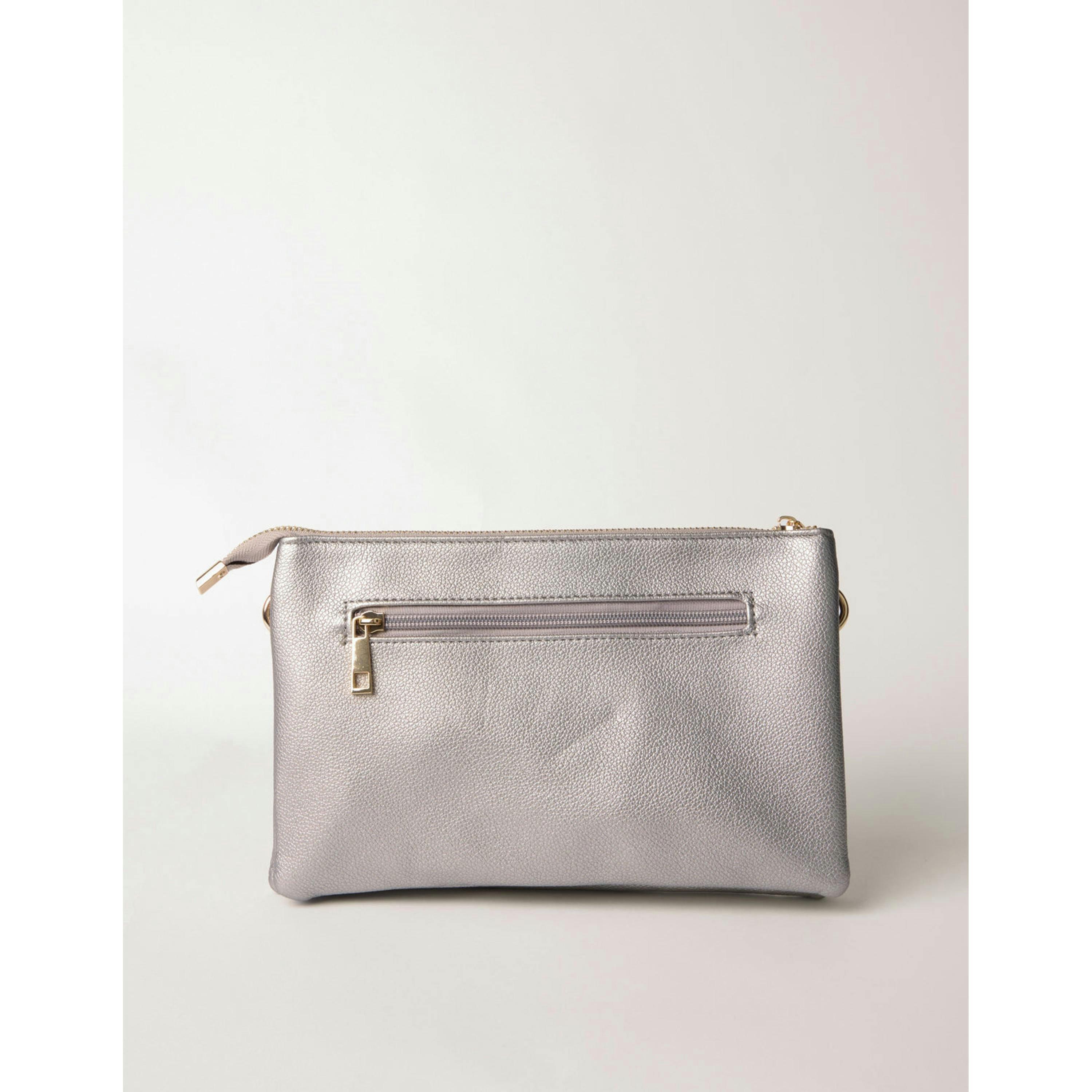 Blue Vanilla Clutch With Detachable Strap  in Silver , view 4 of 4