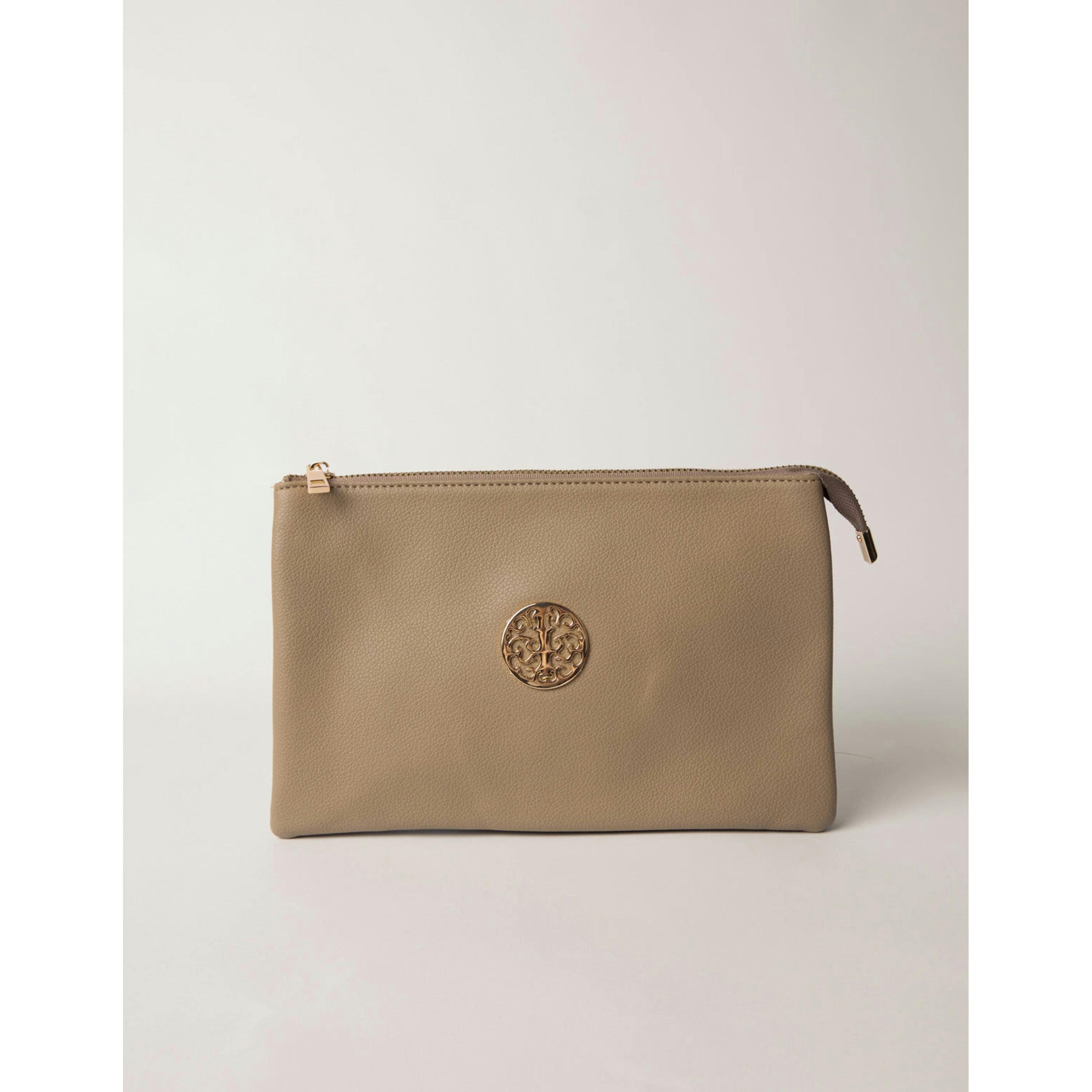 Blue Vanilla Clutch With Detachable Strap  in Beige , view 2 of 4