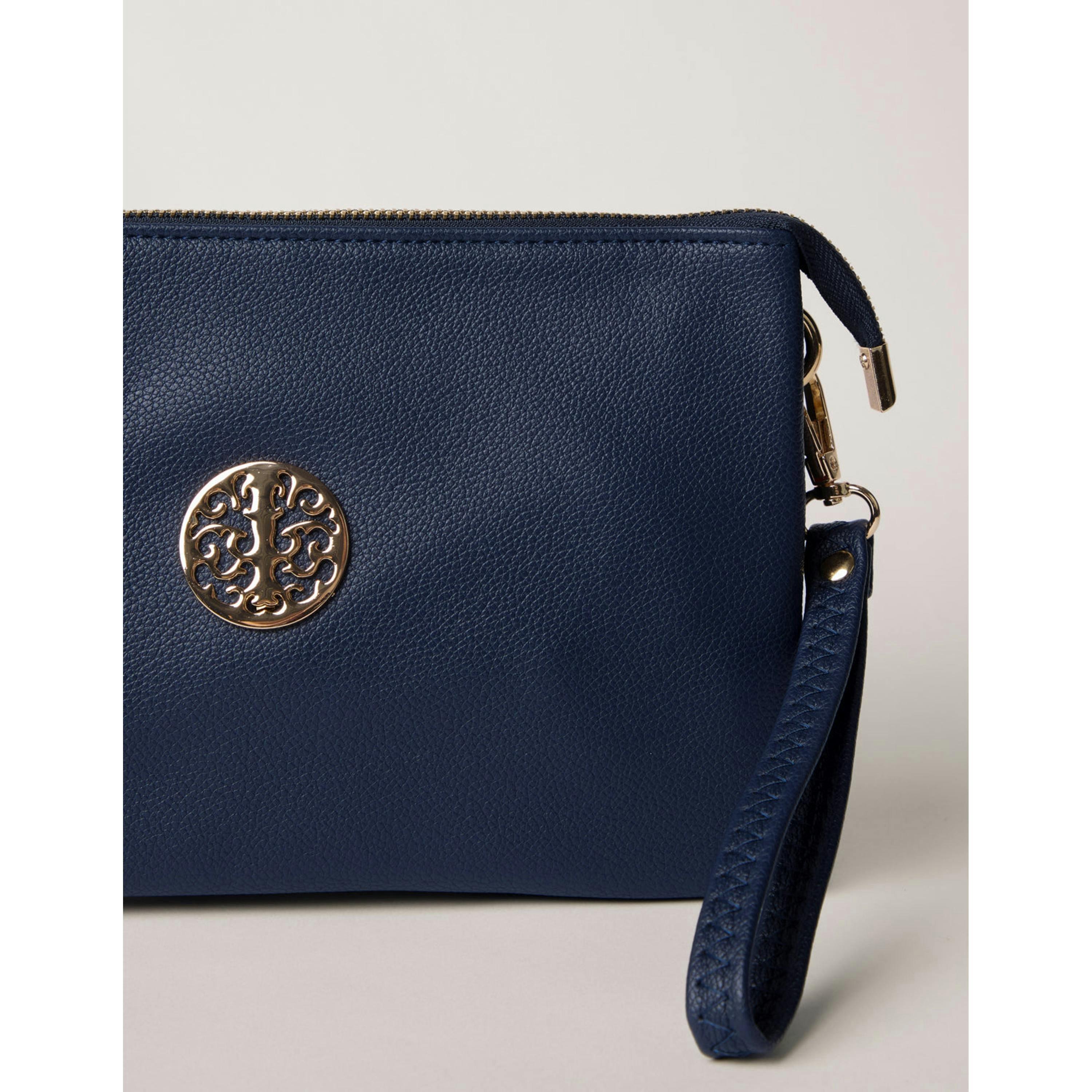 Blue Vanilla Clutch With Detachable Strap in Navy | Clarks UK