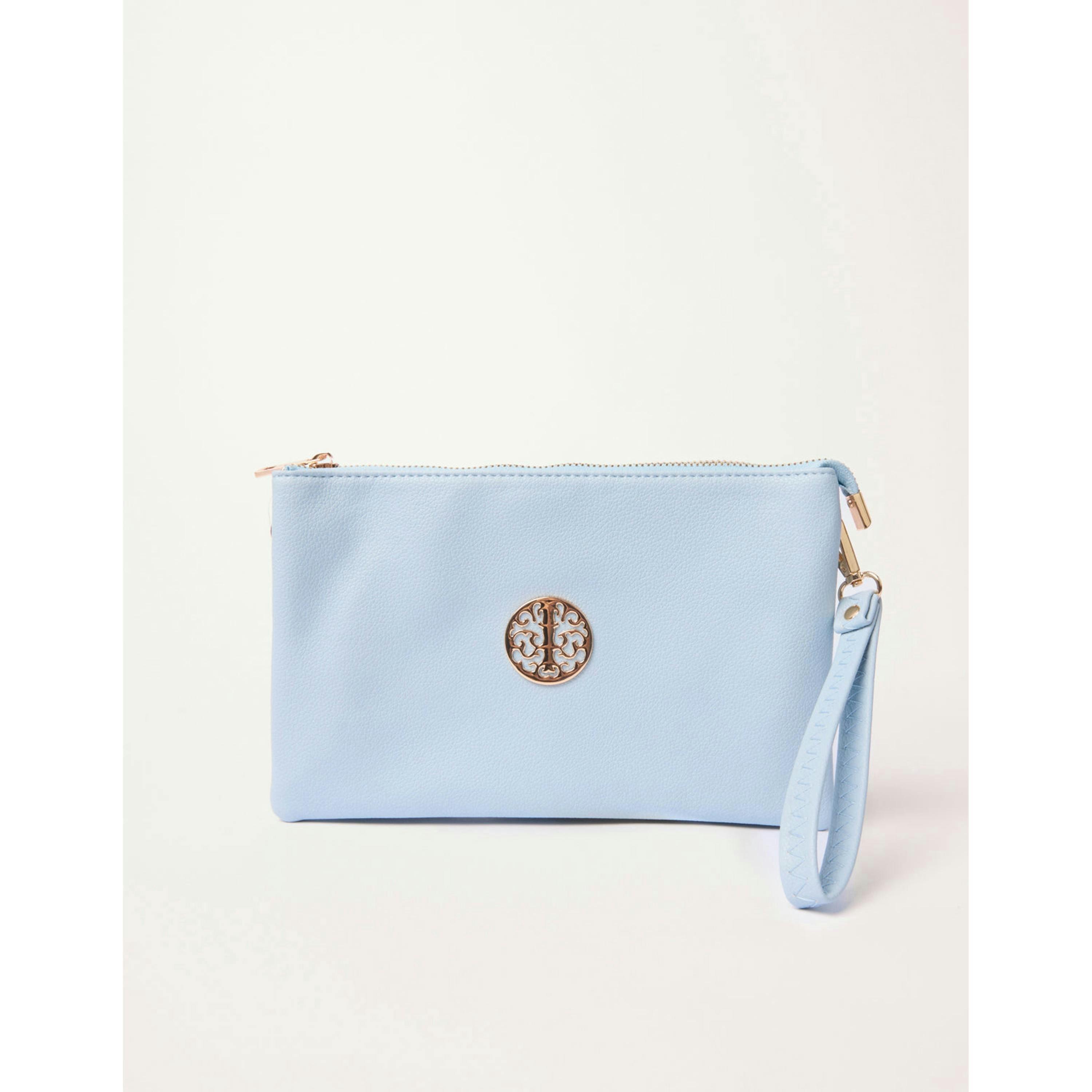 Blue Vanilla Clutch With Detachable Strap  in Blue , view 3 of 5
