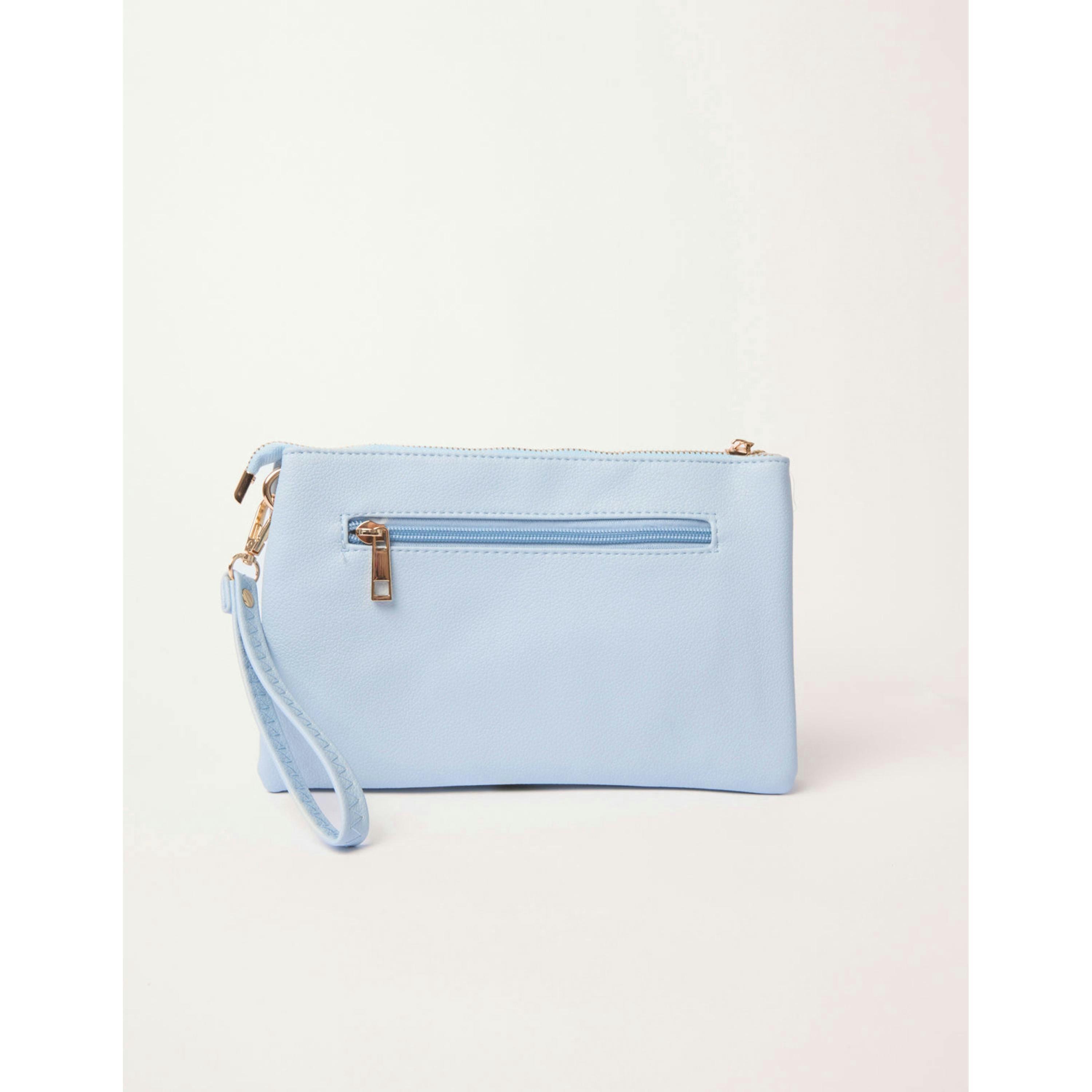 Blue Vanilla Clutch With Detachable Strap  in Blue , view 5 of 5
