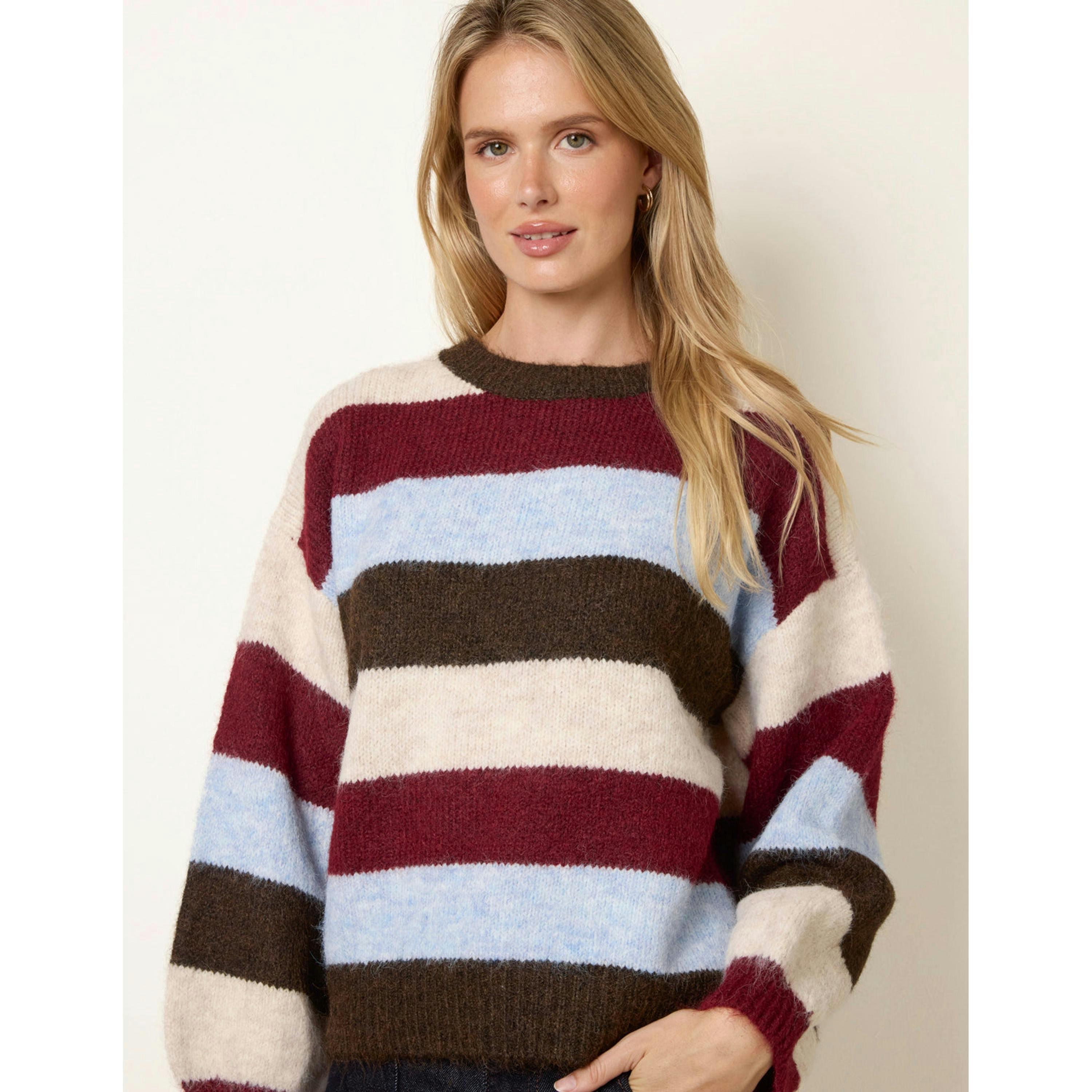 Blue Vanilla Striped Soft Knit Jumper  in Multicolour , view 3 of 4