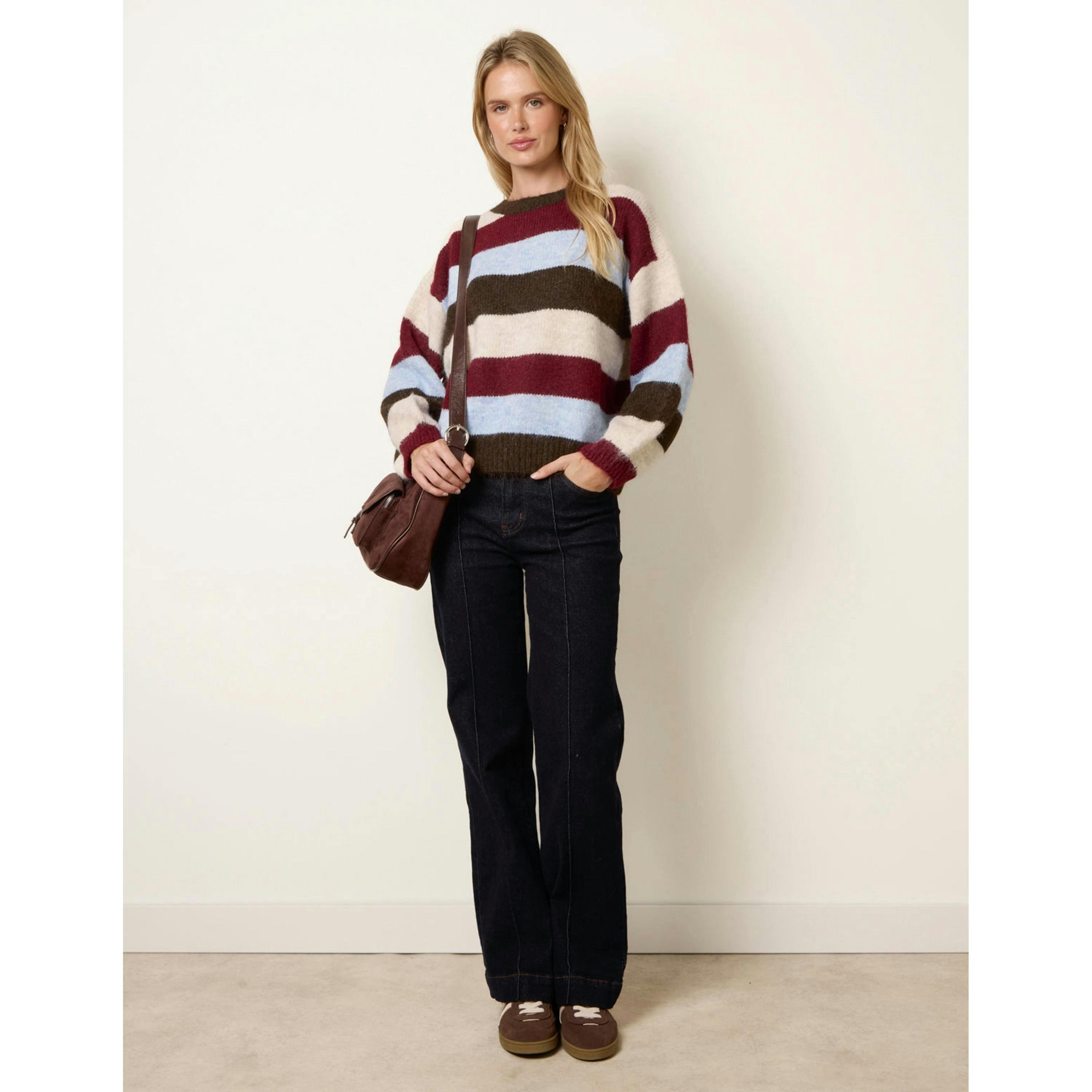 Blue Vanilla Striped Soft Knit Jumper  in Multicolour , view 4 of 4