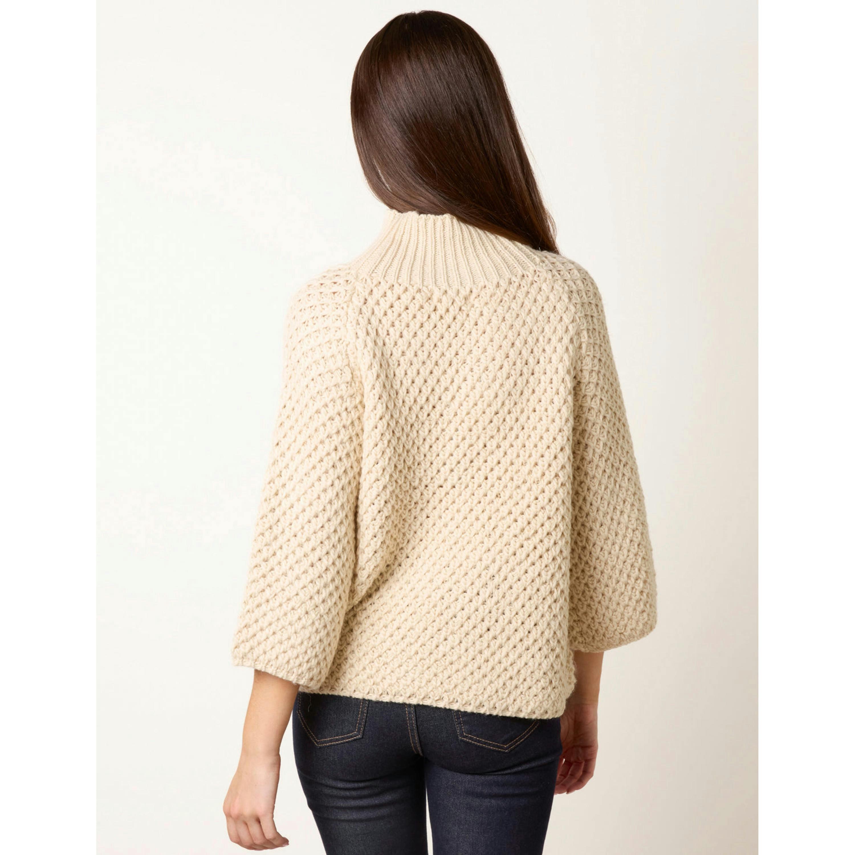 Blue Vanilla Waffle Knit Jumpers  in Stone , view 2 of 4