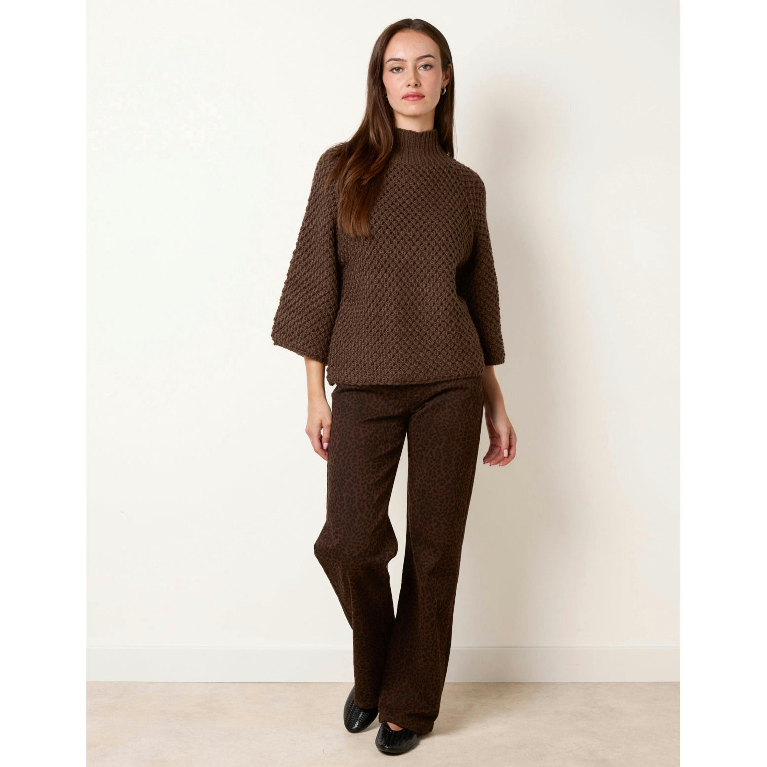 Blue Vanilla Waffle Knit Jumpers  in Brown , view 4 of 4
