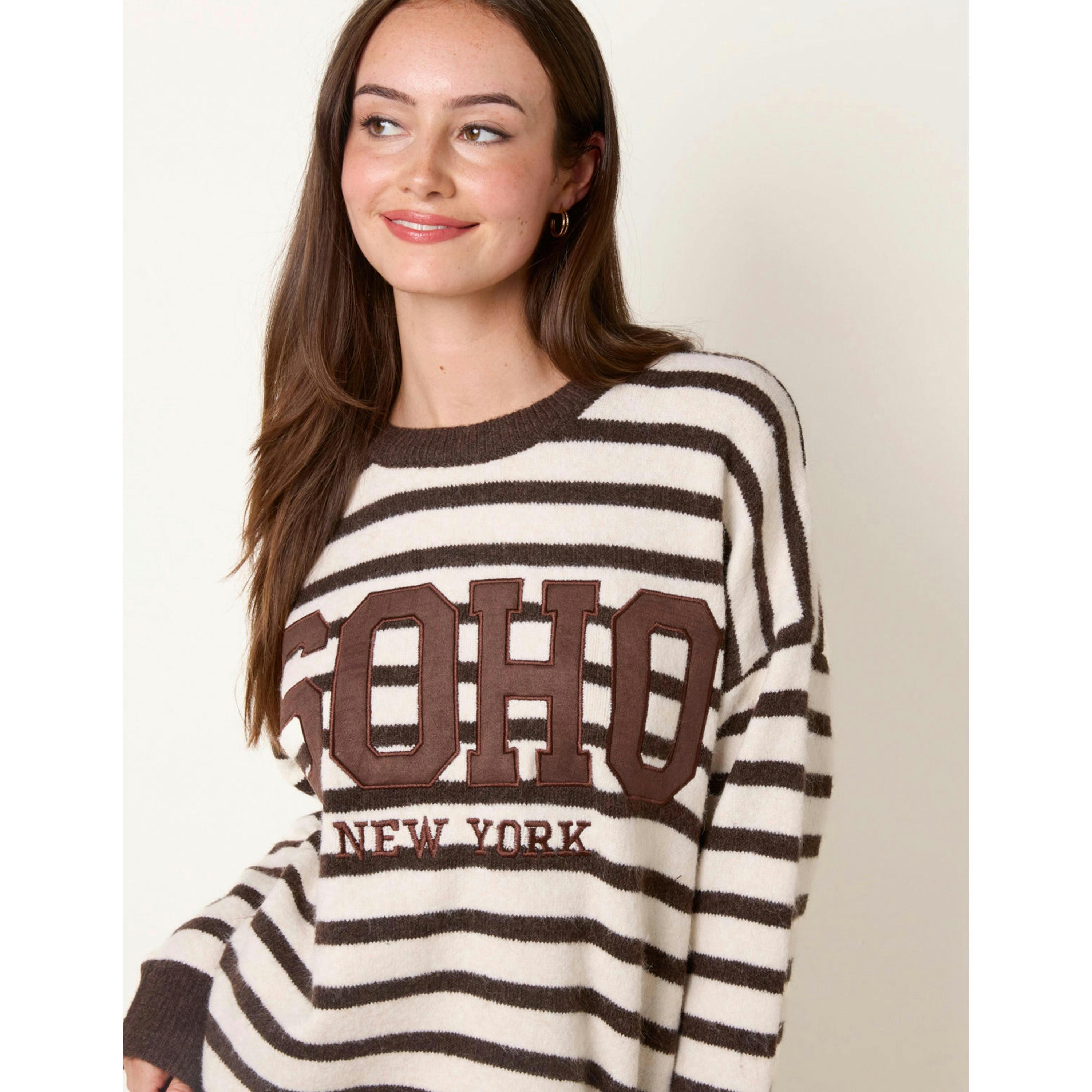 Blue Vanilla Soho New York Jumper  in Brown , view 3 of 4