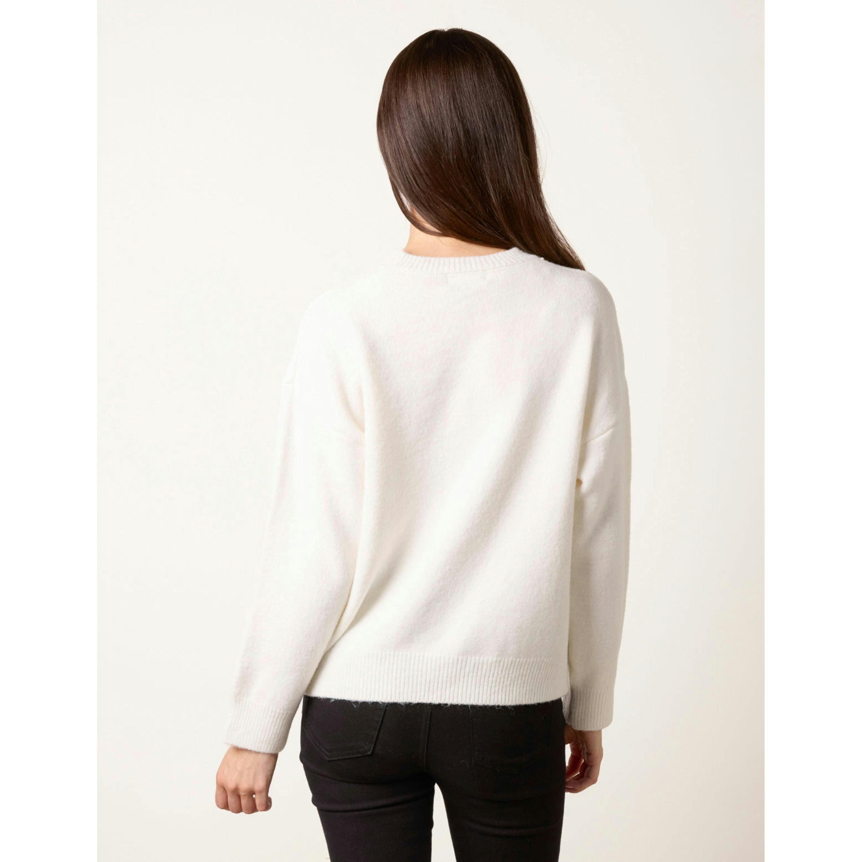 Blue Vanilla Jumper With Silver Stud Detailing  in Ivory , view 2 of 4