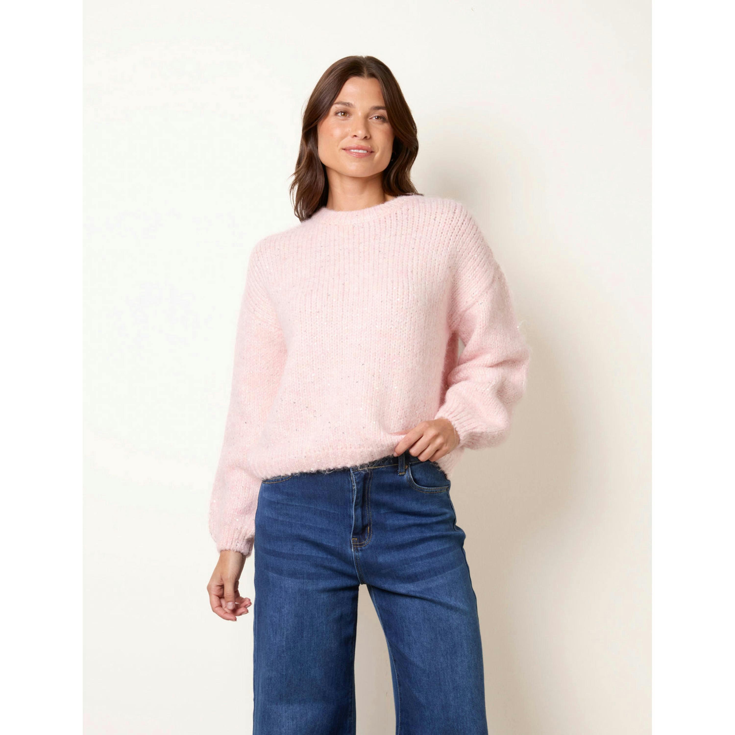 Blue Vanilla Sequin Embellished Jumper  in Pink , view 5 of 5