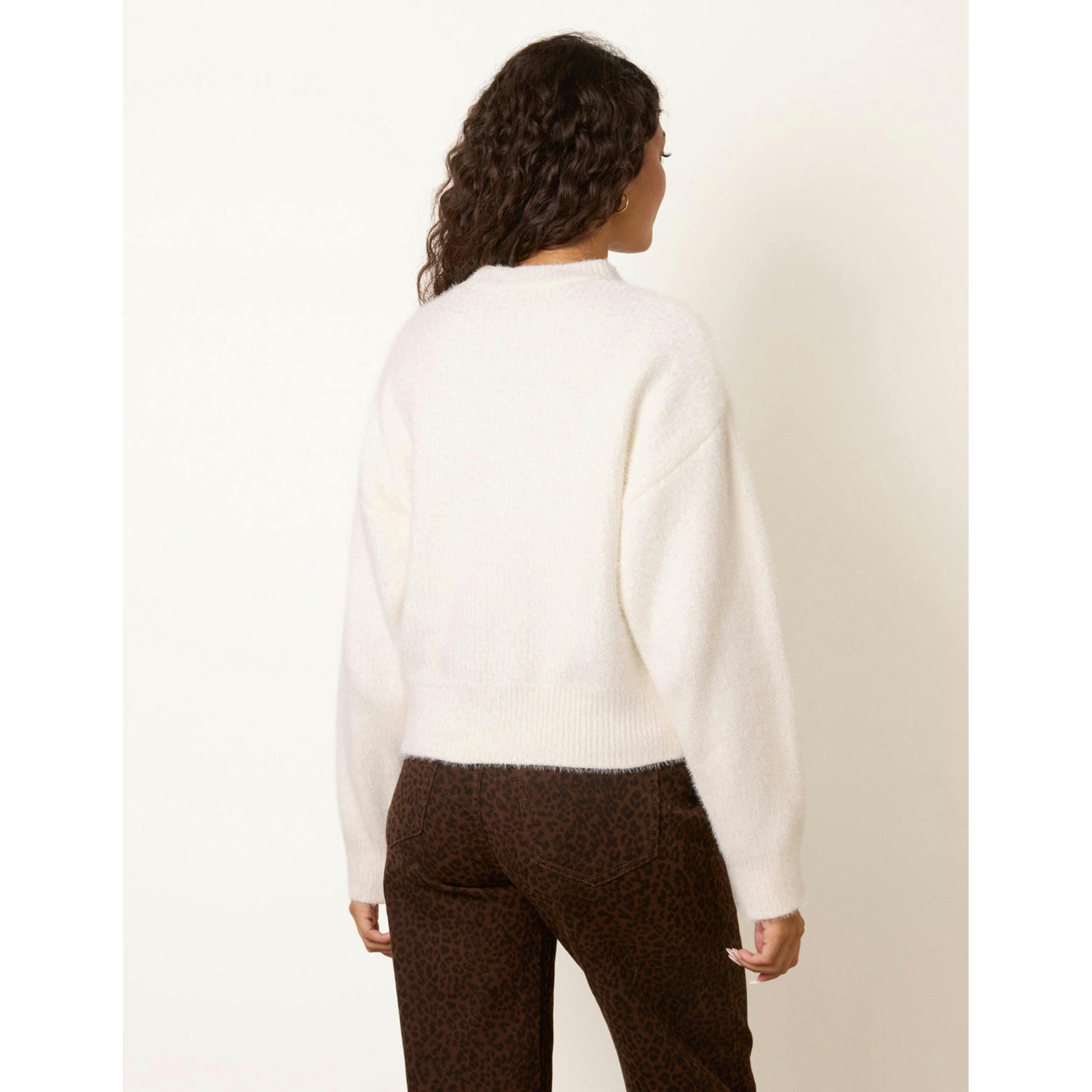 Blue Vanilla Soft Knit Jumper  in Ivory , view 2 of 4