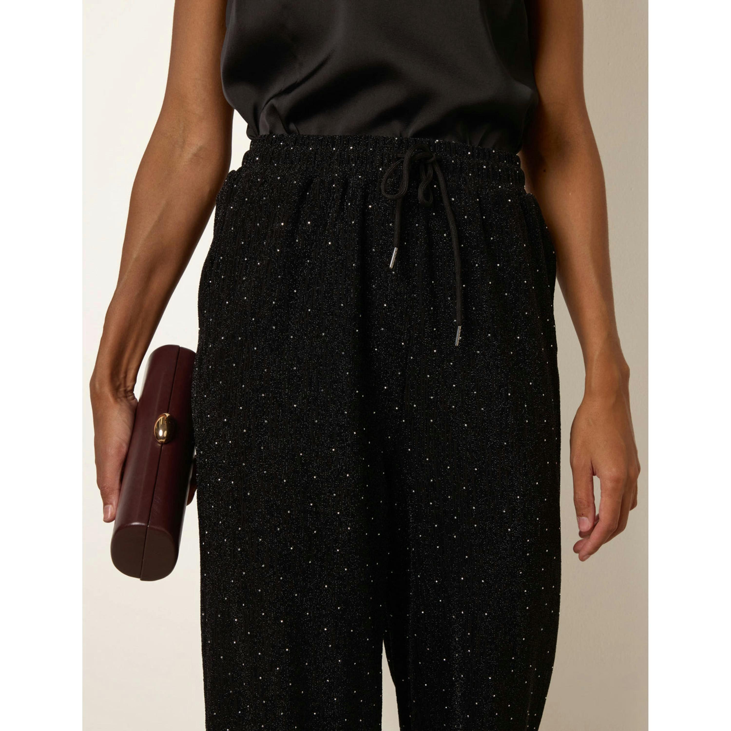Blue Vanilla Rhinestone Trousers  in Black , view 3 of 4