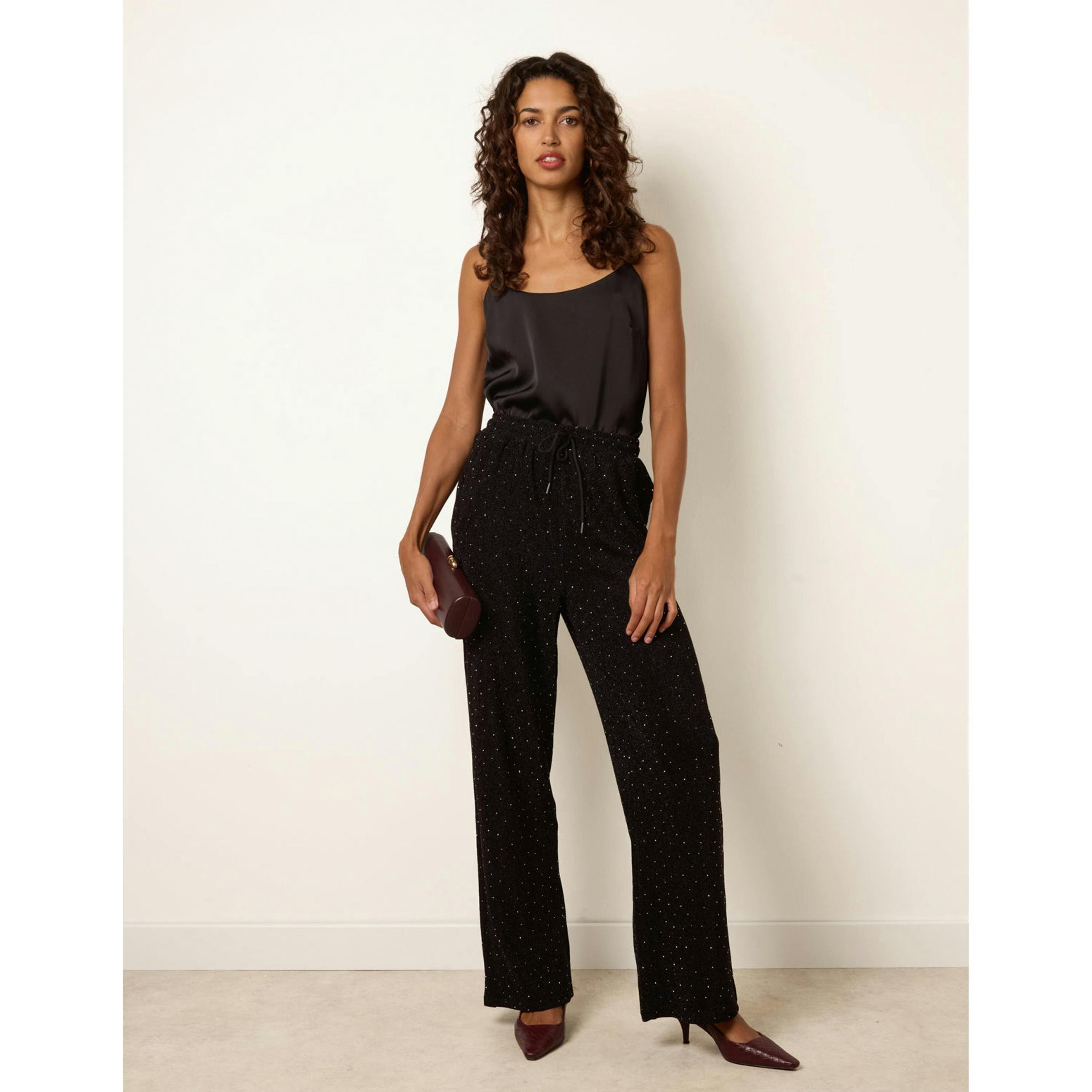 Blue Vanilla Rhinestone Trousers  in Black , view 4 of 4