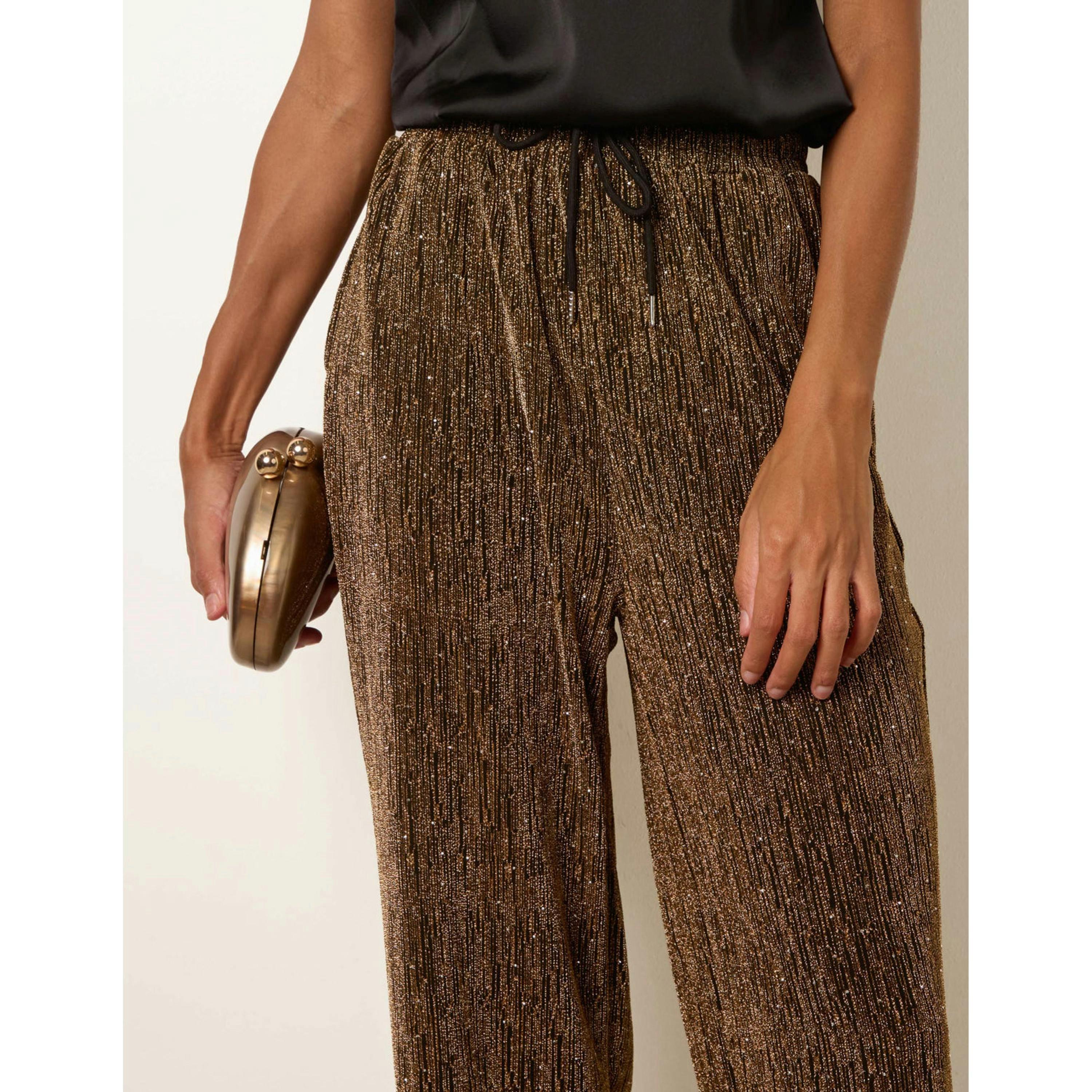 Blue Vanilla Rhinestone Trousers  in Gold , view 4 of 4