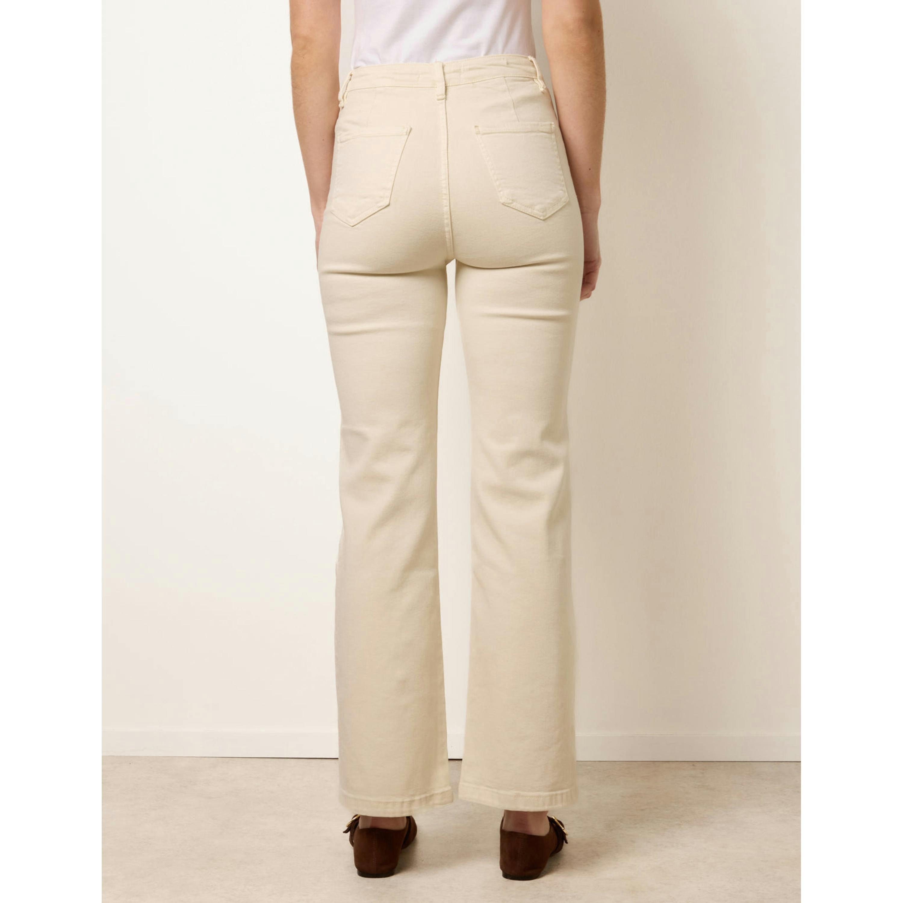 Blue Vanilla Triple Button Front Jeans  in Ivory , view 2 of 4