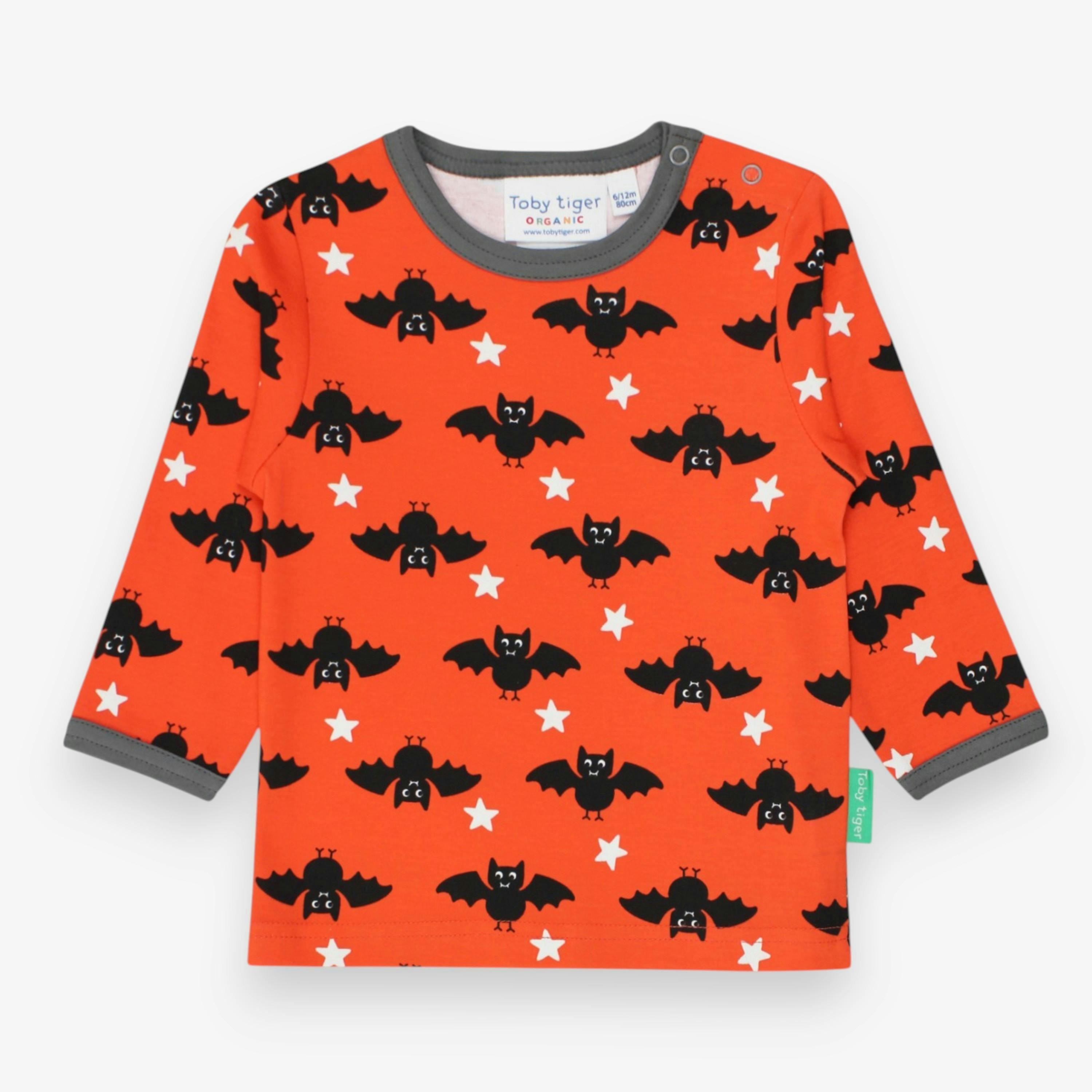 Organic Bat Print Long-Sleeved T-Shirt , view 1 of 2
