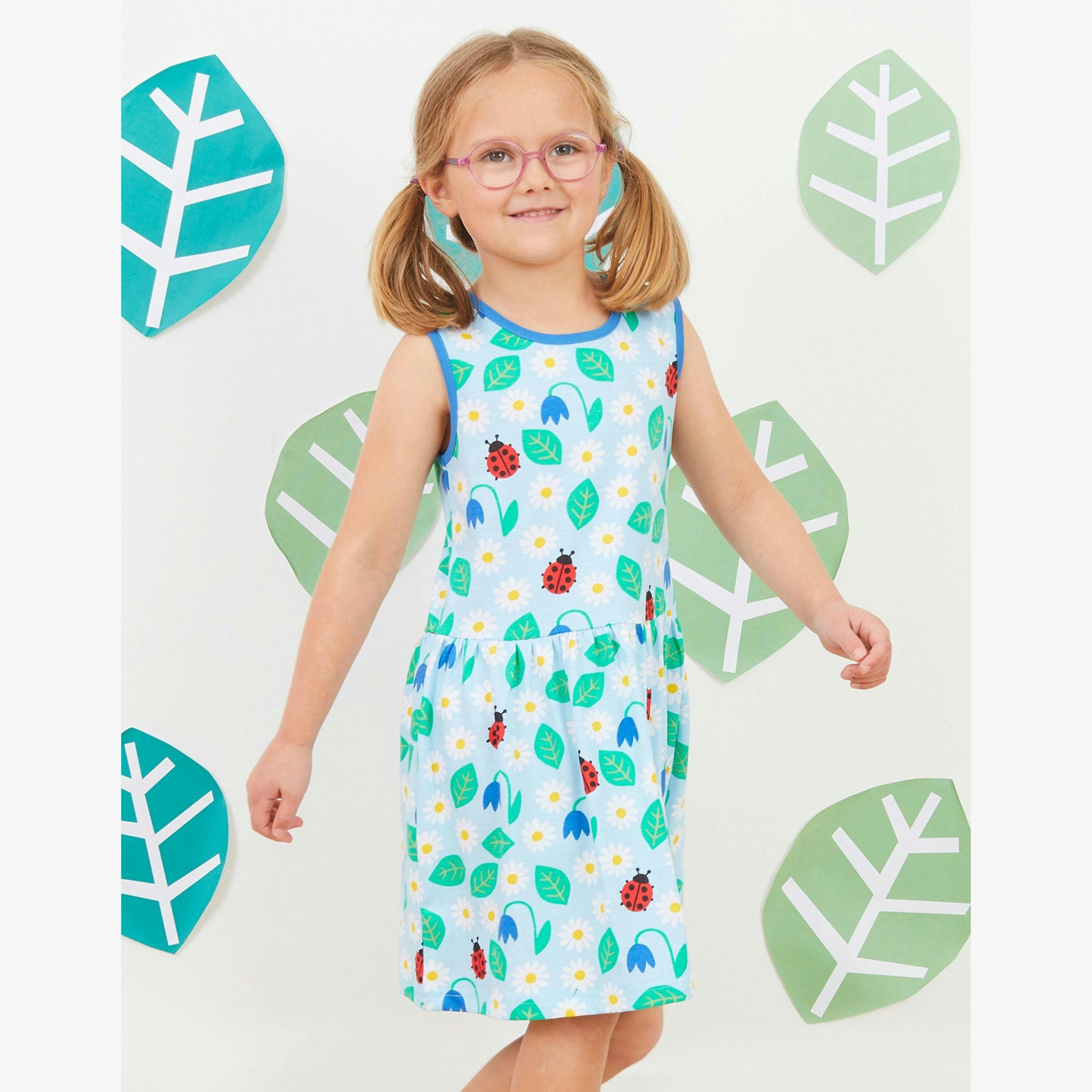 Organic English Garden Print Summer Dress , view 2 of 2