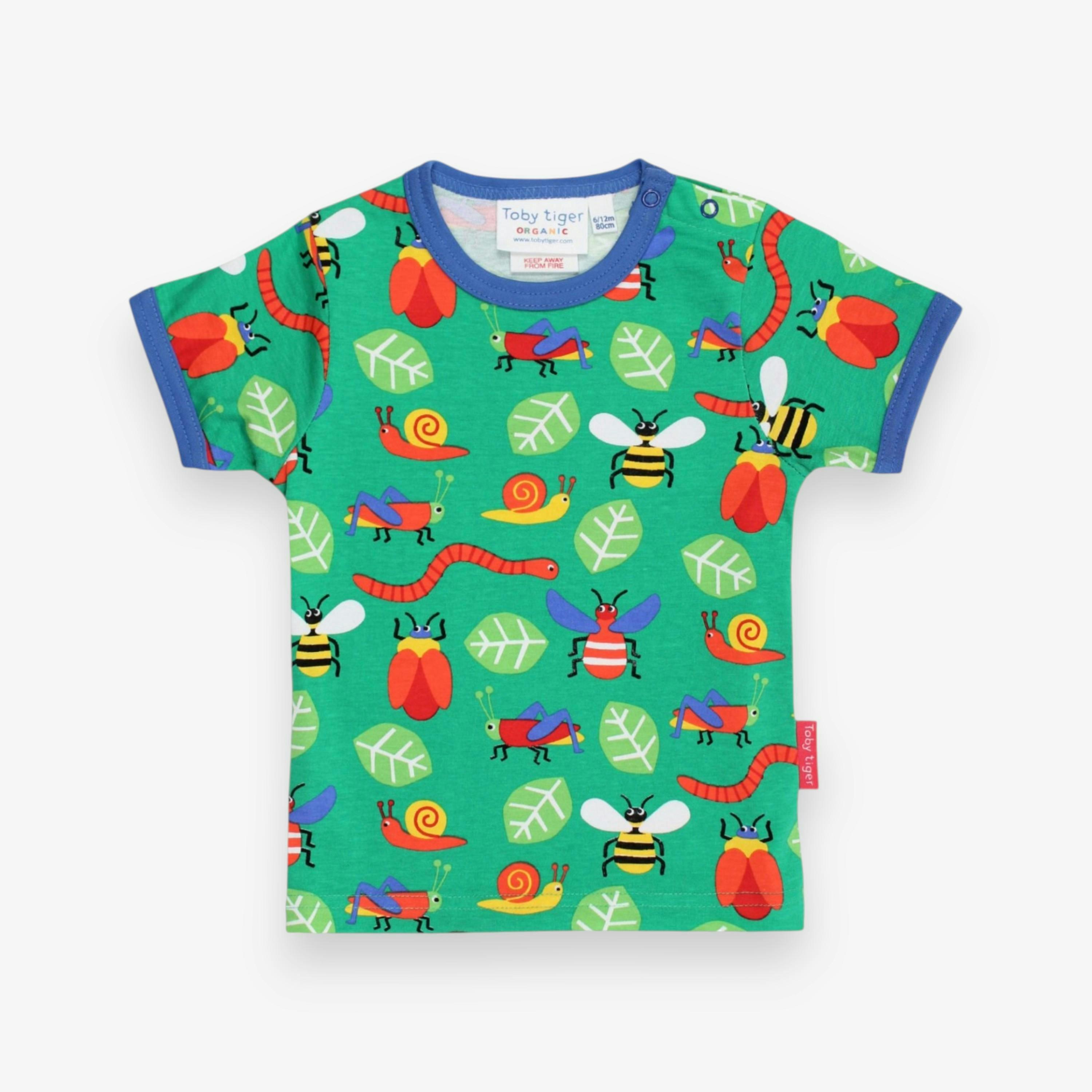 Organic Bug Print Short-Sleeved T-Shirt , view 1 of 2