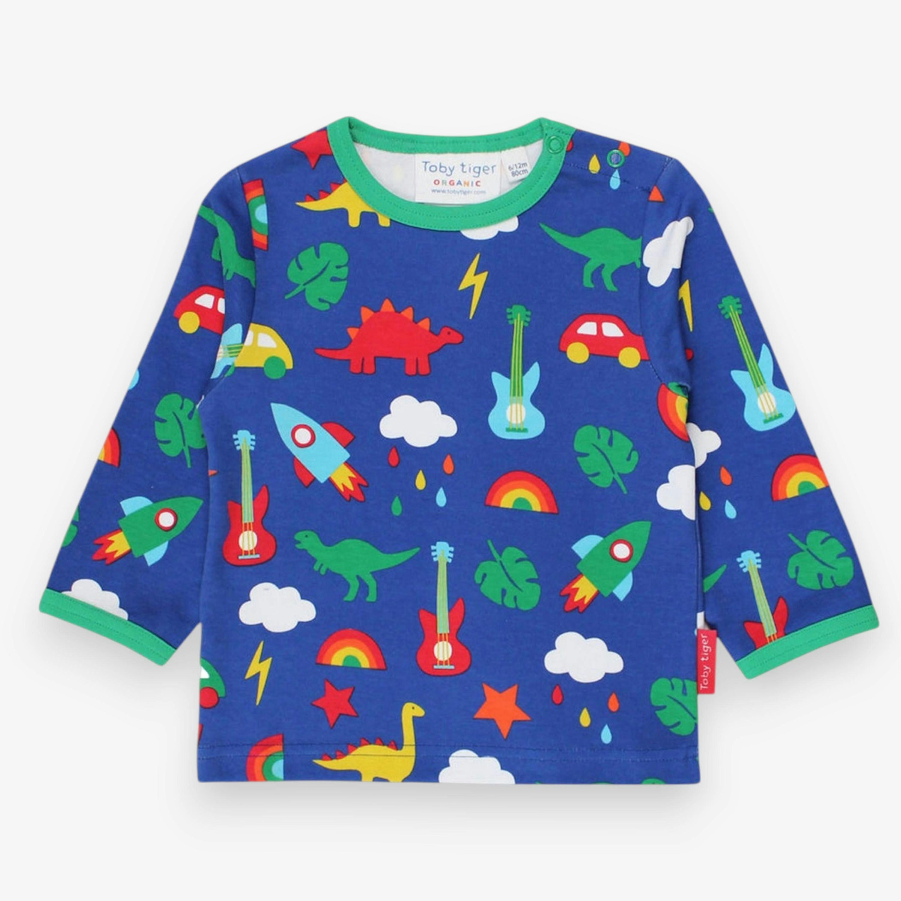 Organic Playtime Mix-Up Print Long-Sleeved T-Shirt , view 1 of 2