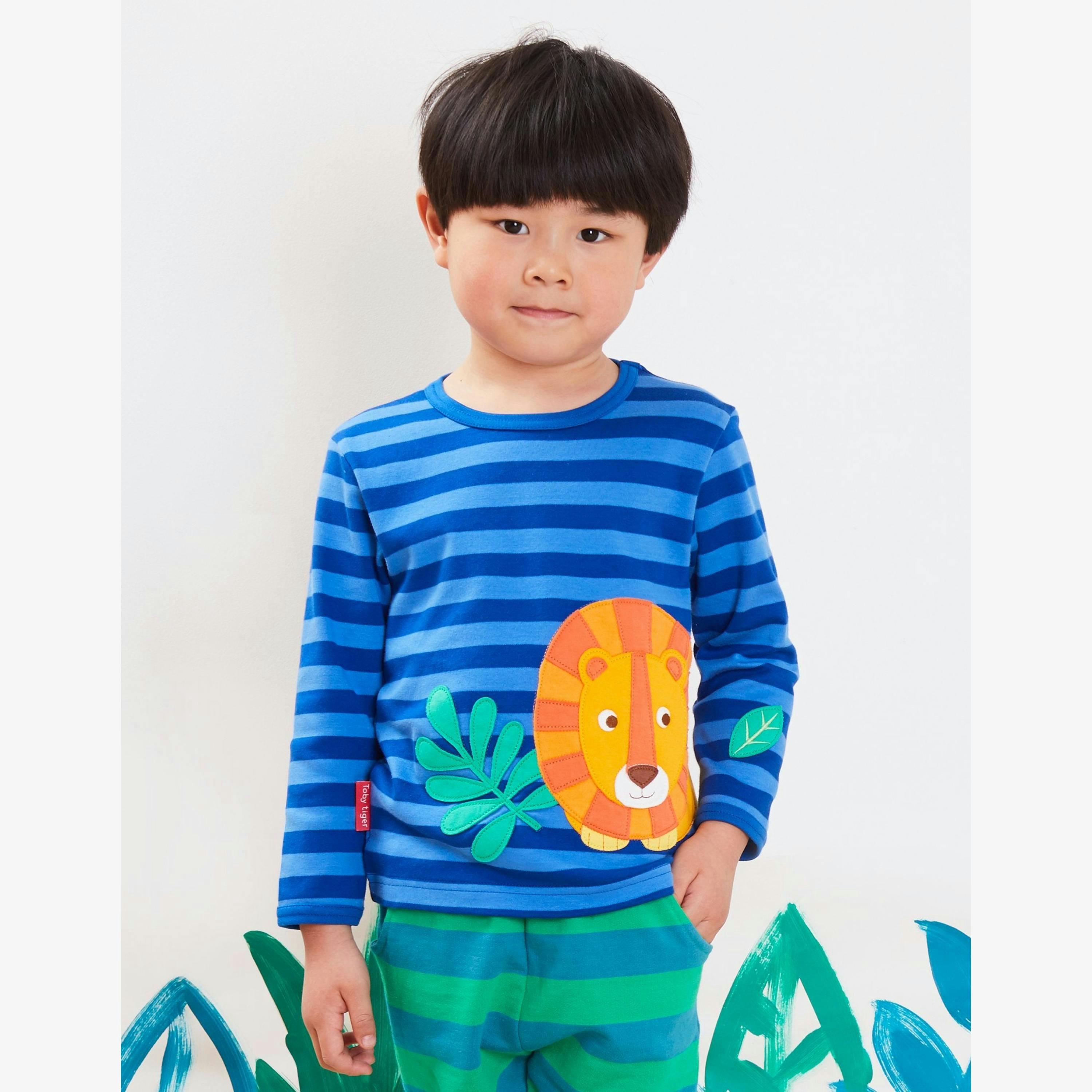 Organic Born Free Lion Applique Long-Sleeved T-Shirt , view 2 of 2