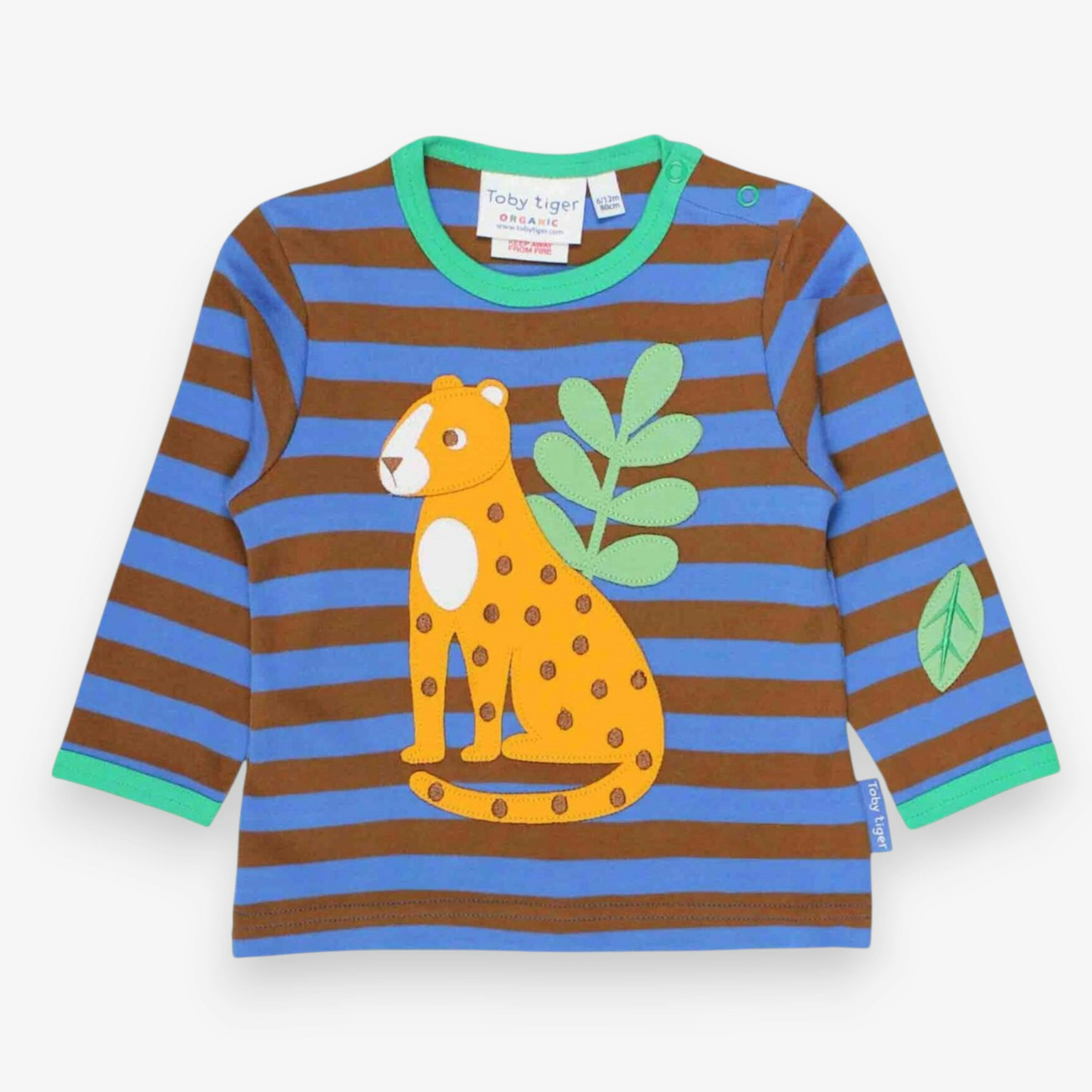 Organic Born Free Leopard Applique Long-Sleeved T-Shirt , view 1 of 2