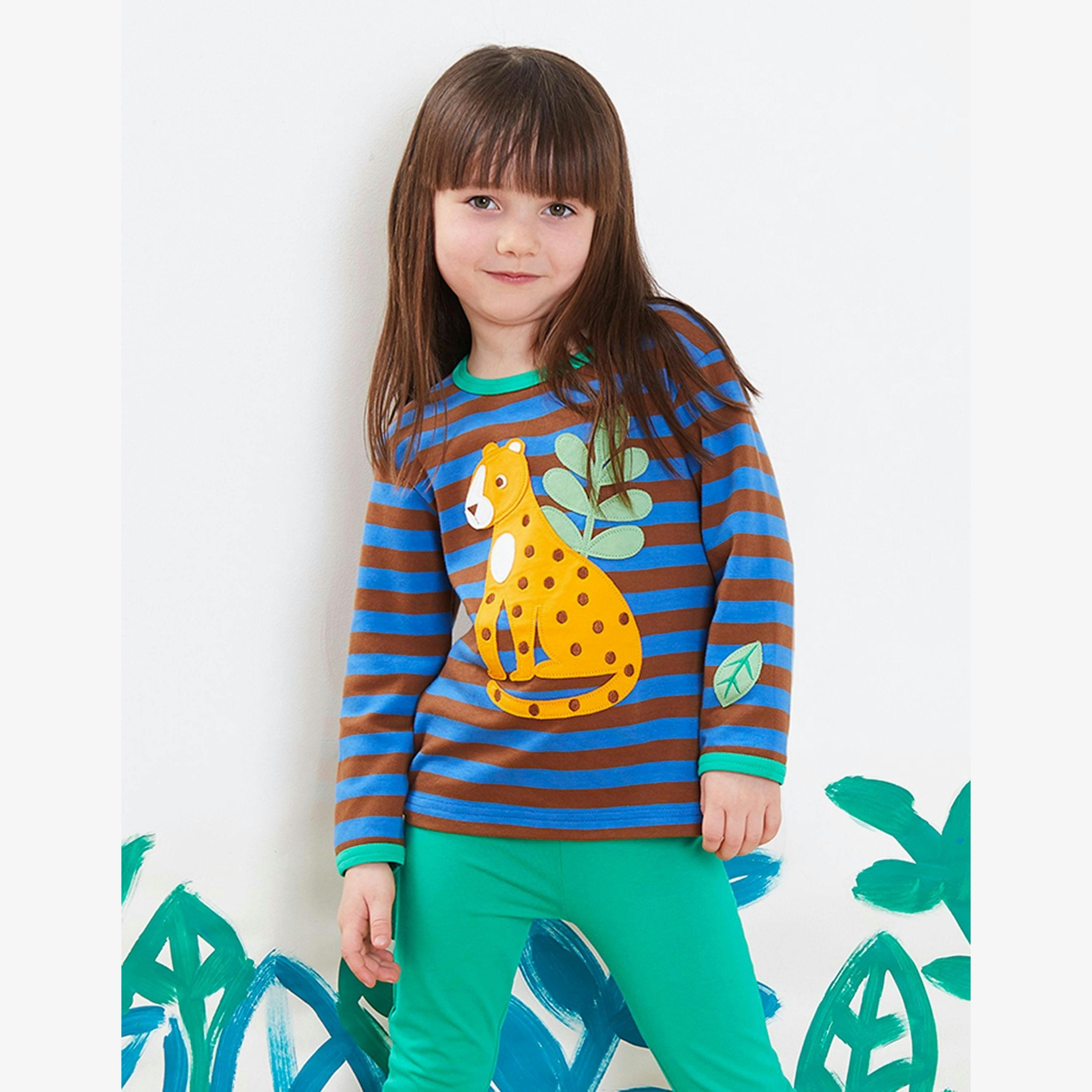 Organic Born Free Leopard Applique Long-Sleeved T-Shirt , view 2 of 2
