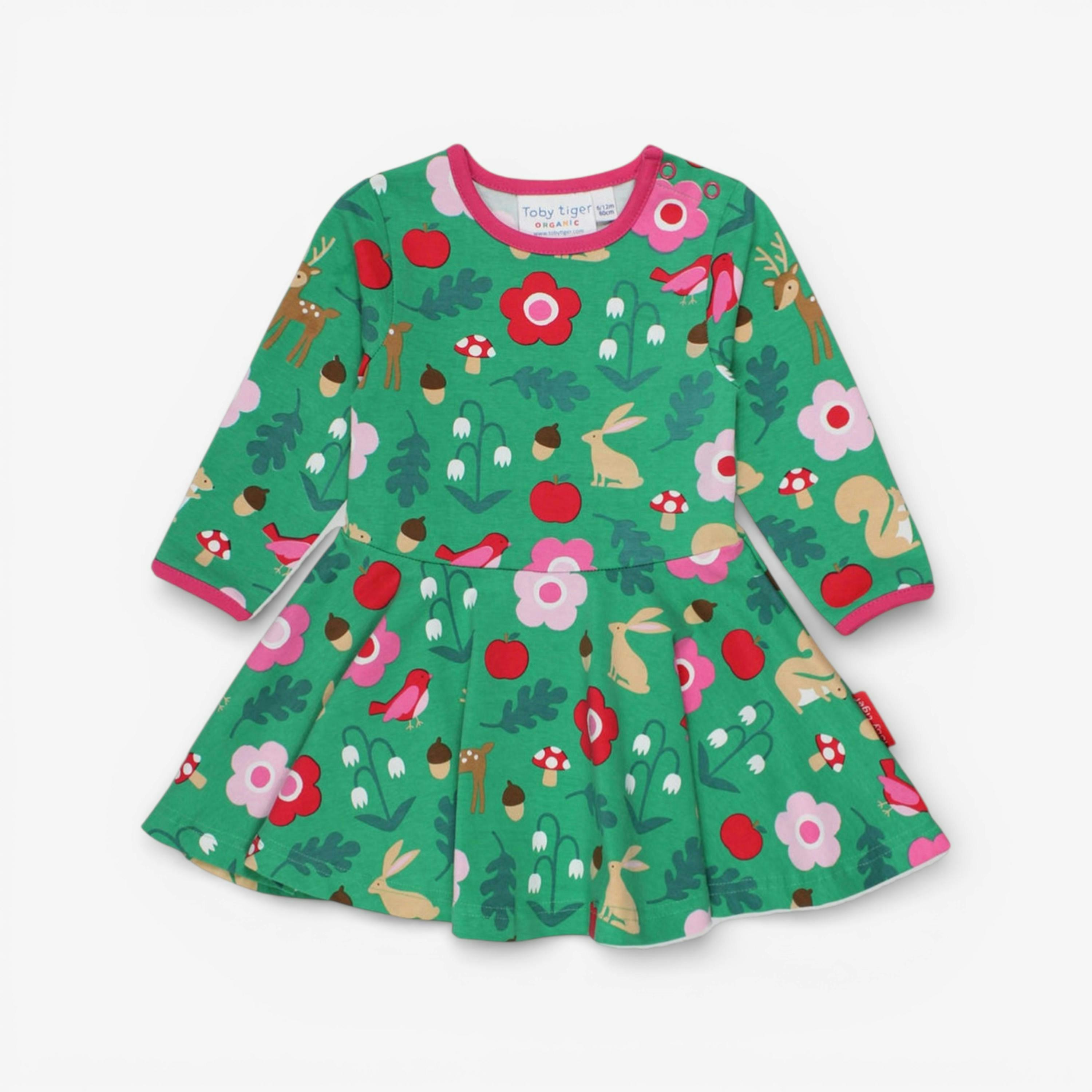 Organic Forest Adventure Print Skater Dress , view 1 of 2