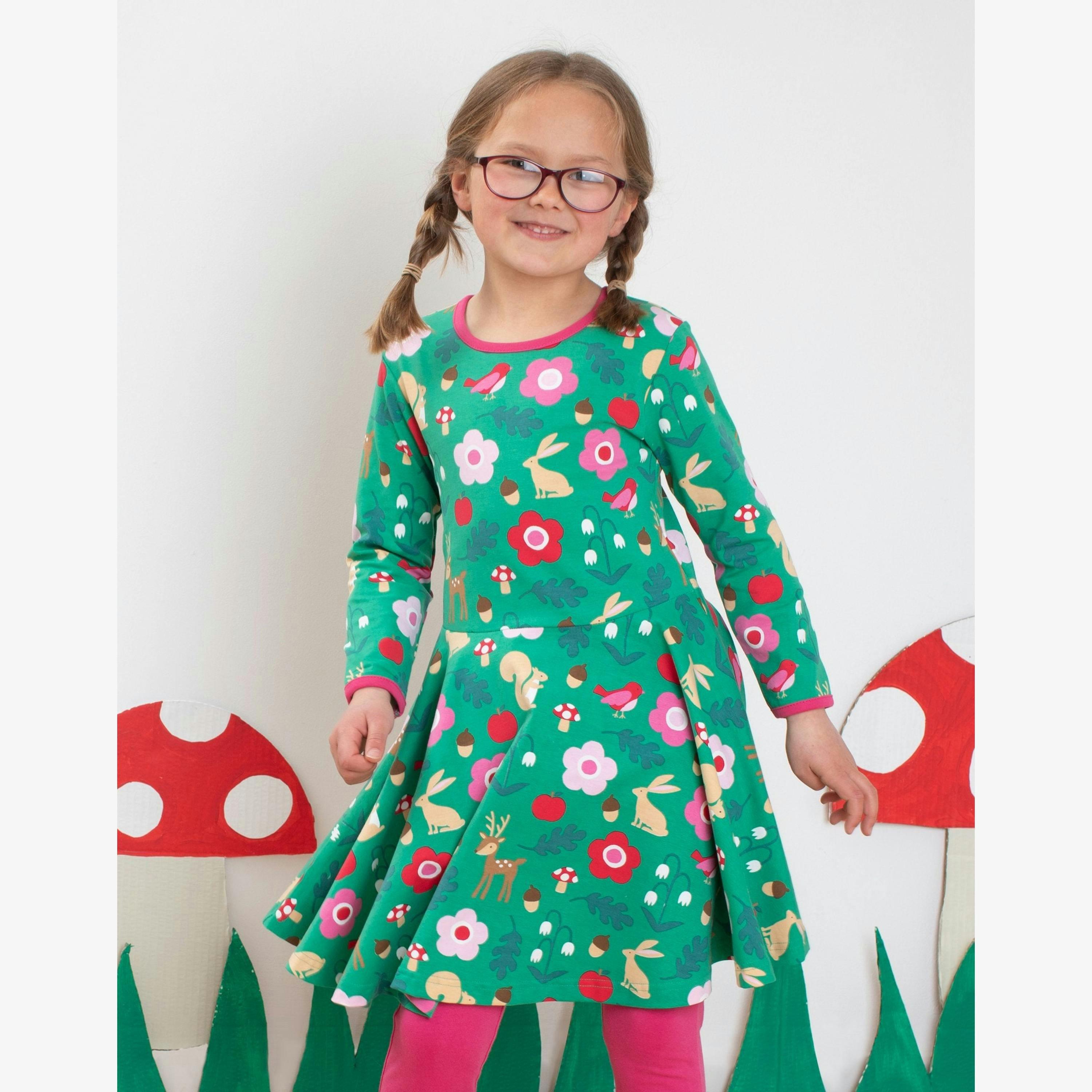 Organic Forest Adventure Print Skater Dress , view 2 of 2