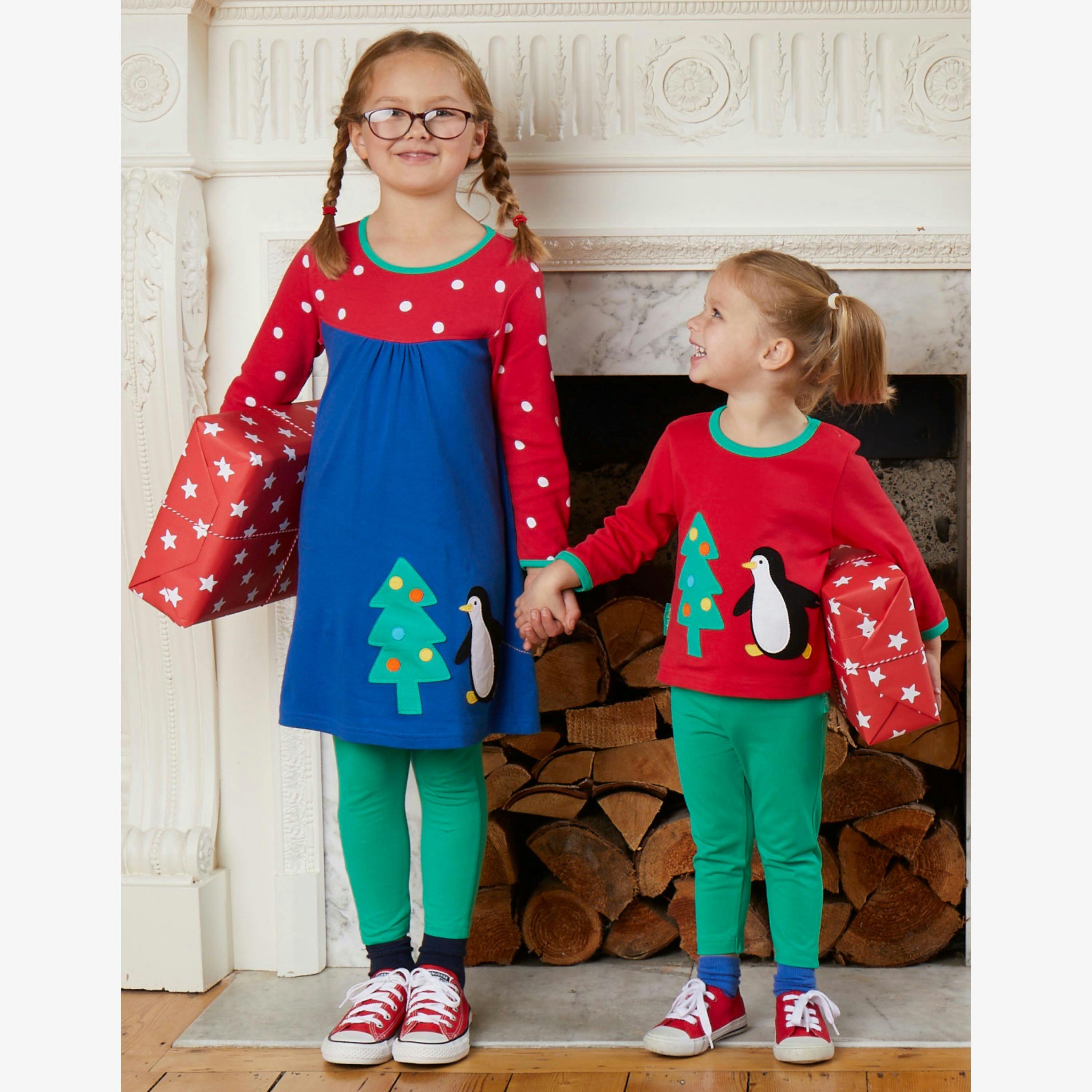 Organic Penguins' Christmas Applique Long-Sleeved T-Shirt , view 2 of 3