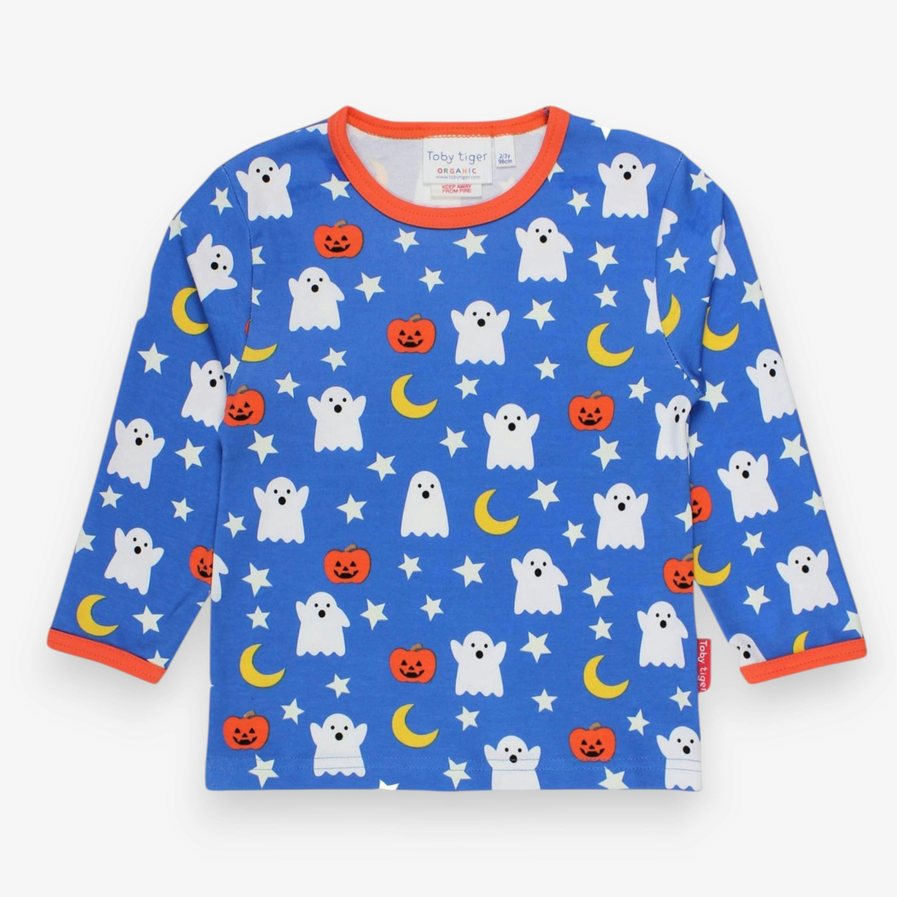 Organic Halloween Print Long-Sleeved T-Shirt , view 1 of 2