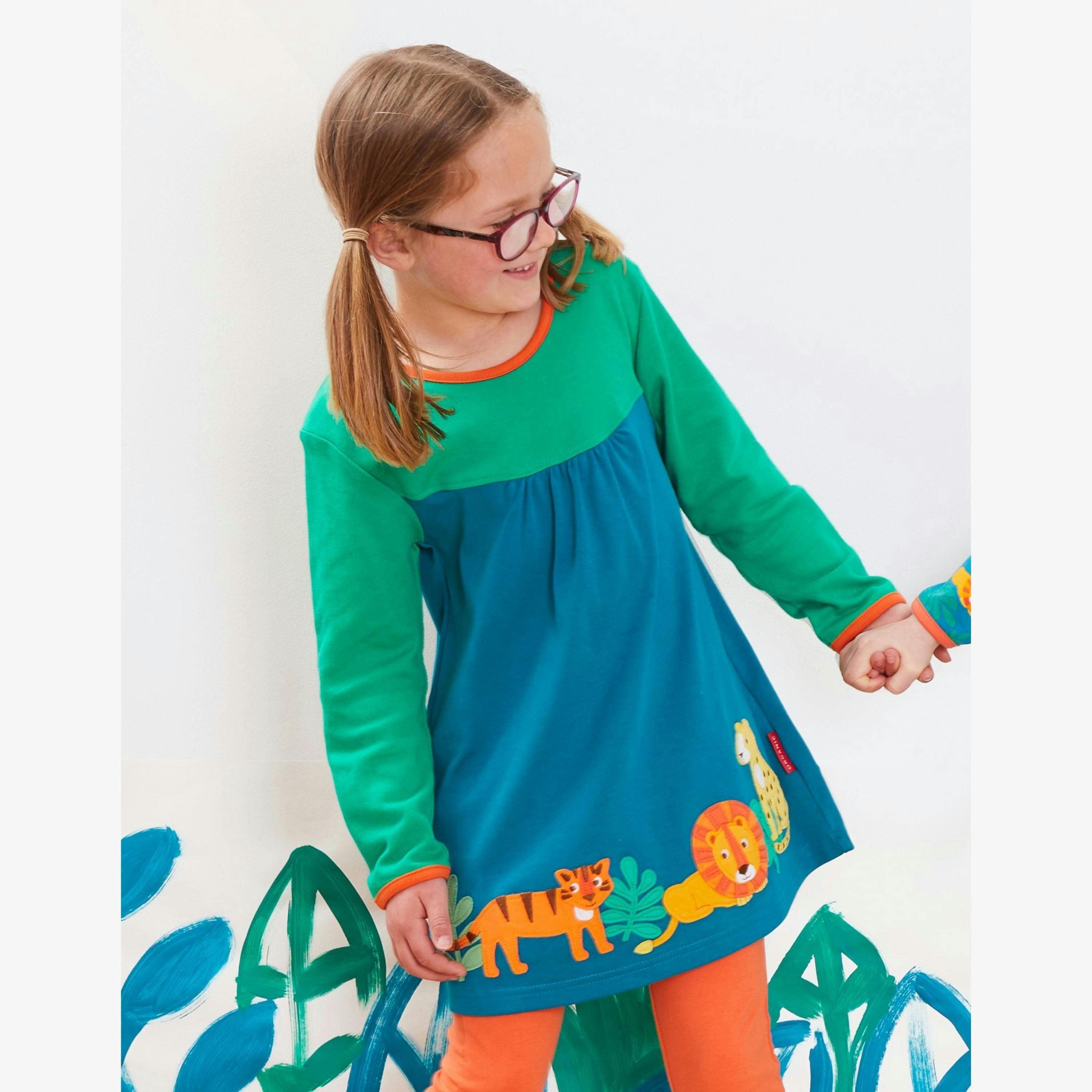Organic Wild Cats Applique T-Shirt Dress , view 2 of 3