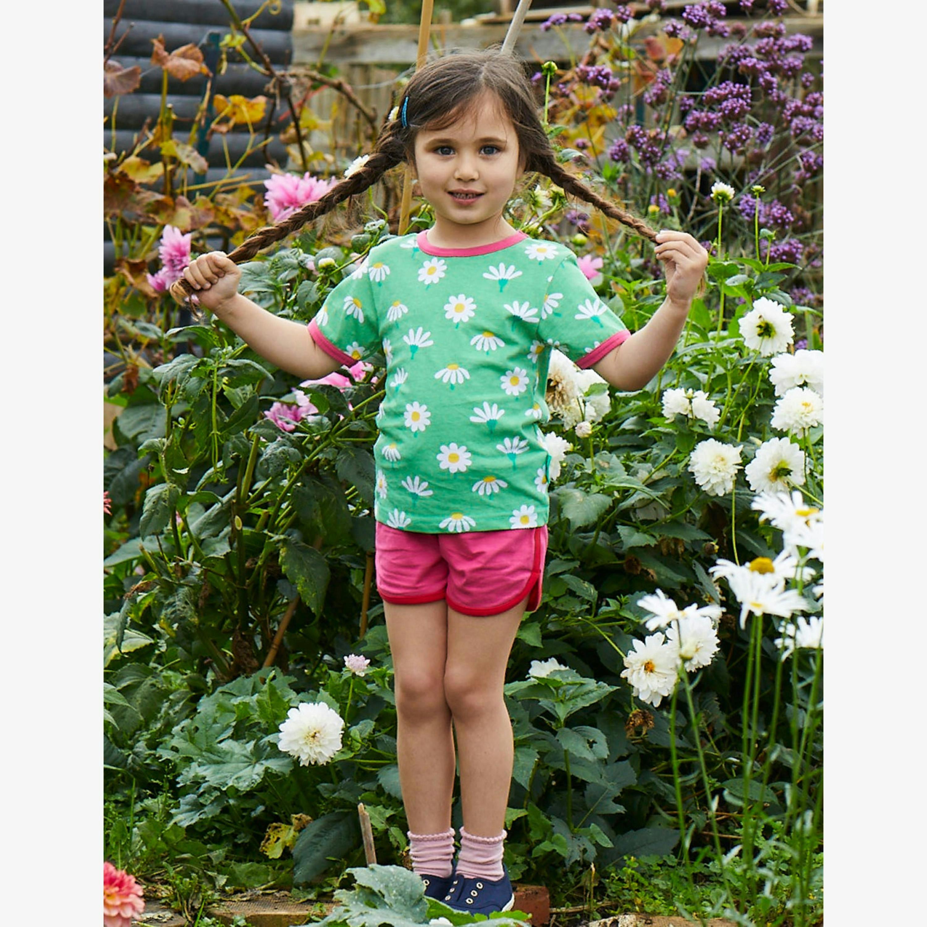 Organic Daisy Print Short-Sleeved T-Shirt , view 2 of 2