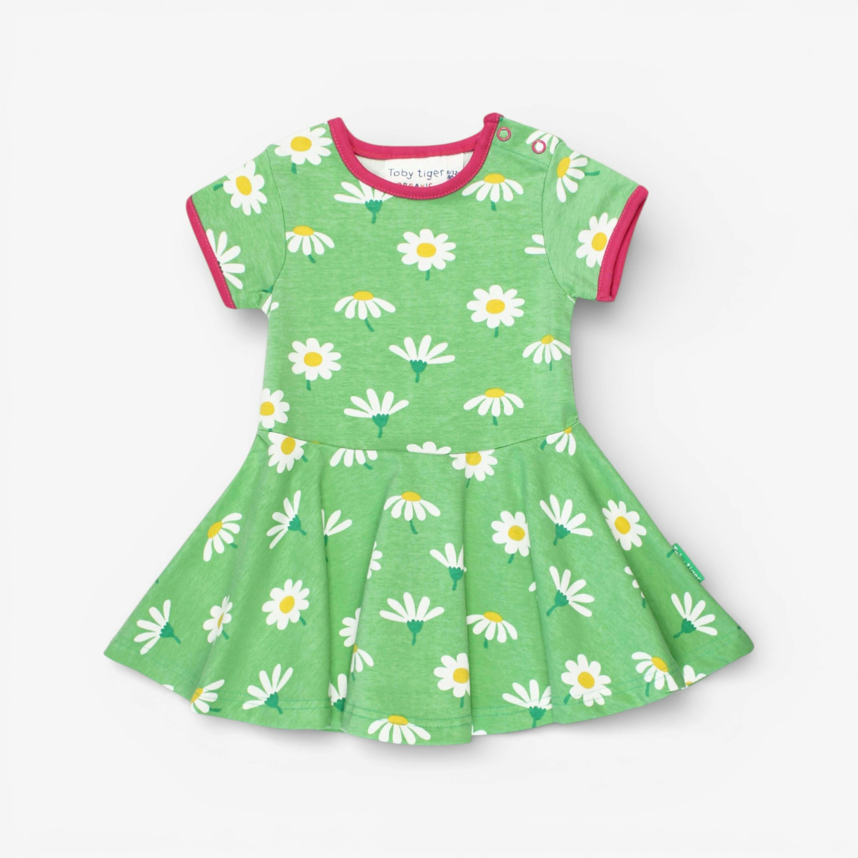 Organic Daisy Print Skater Dress , view 1 of 2