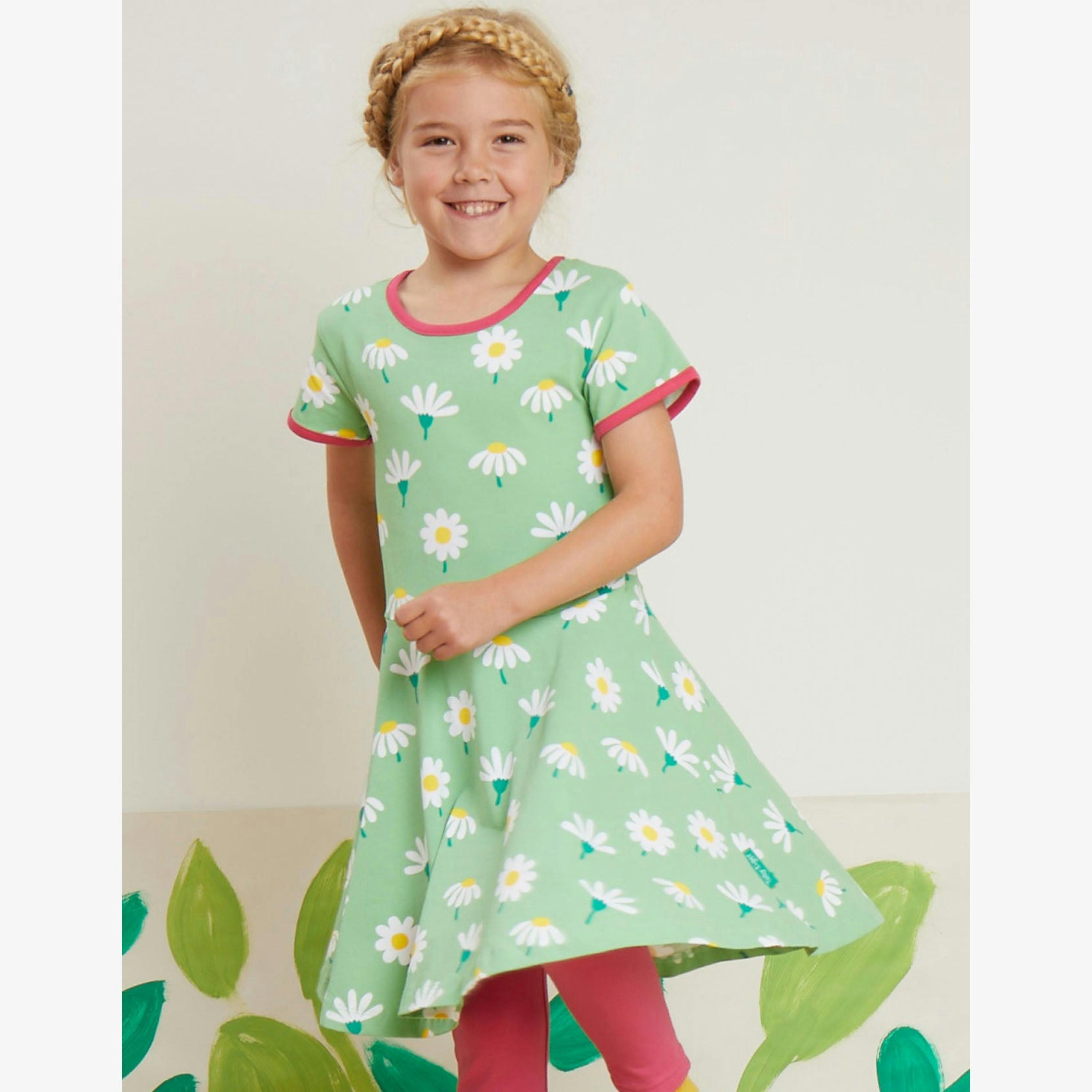 Organic Daisy Print Skater Dress , view 2 of 2