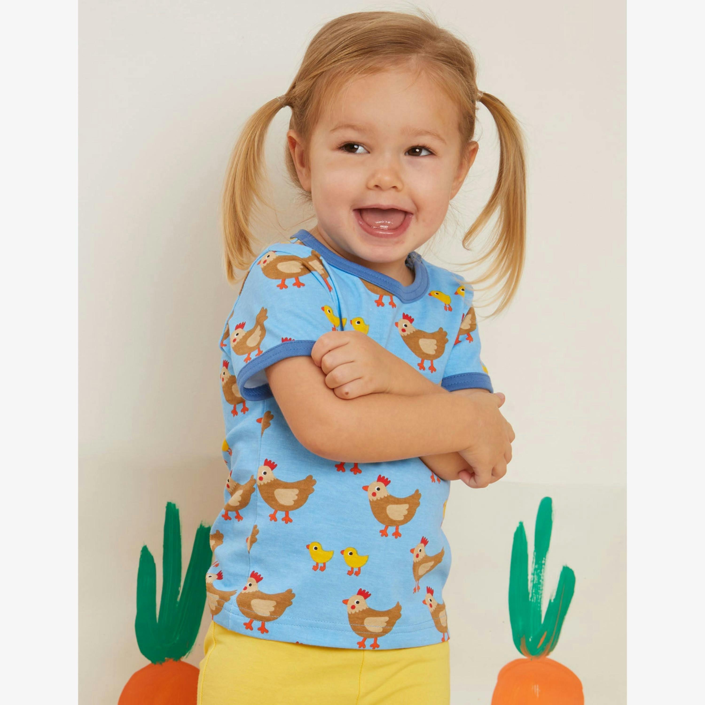 Organic Chicken Print Short-Sleeved T-Shirt , view 3 of 3