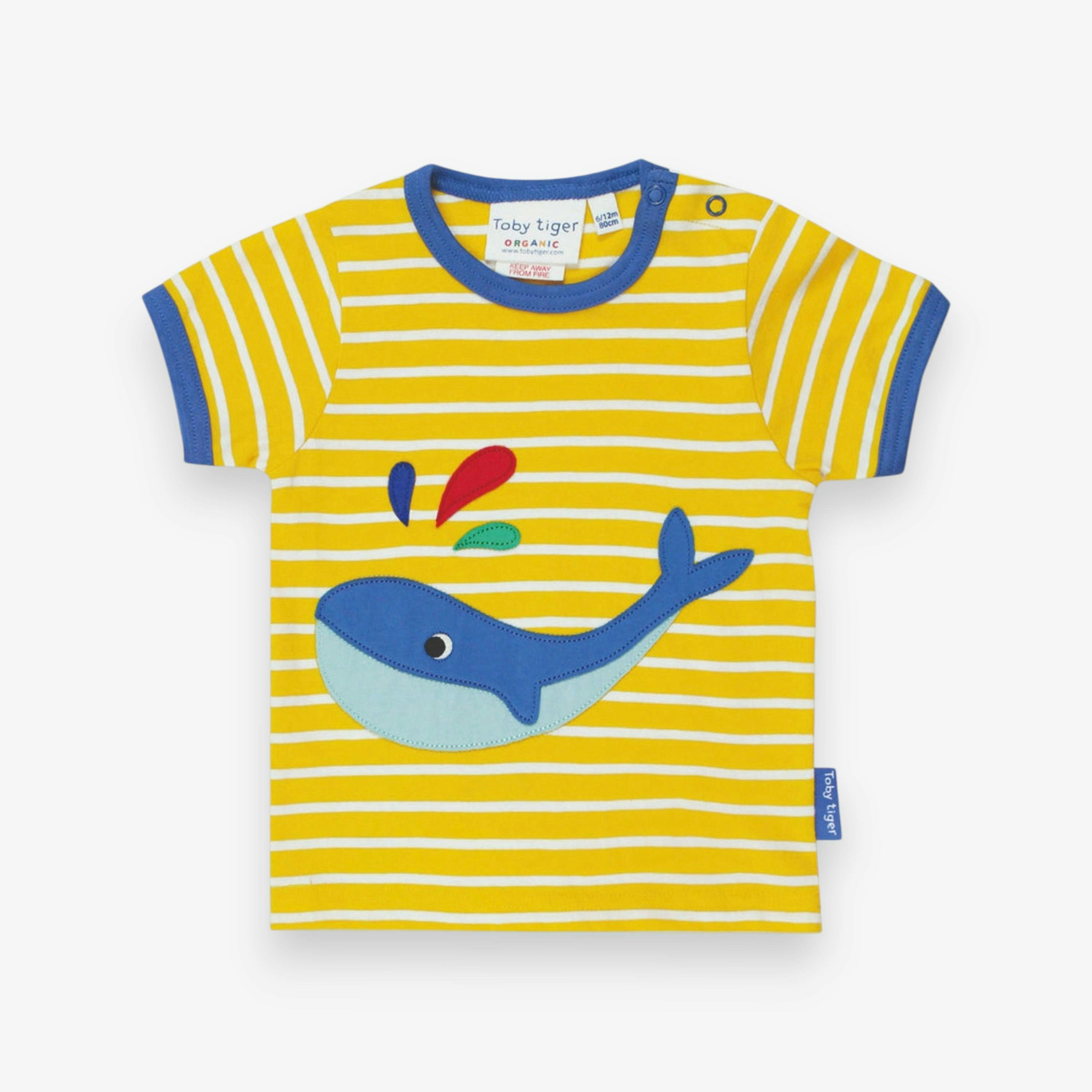 Organic Whale Applique Short-Sleeved T-Shirt , view 1 of 2