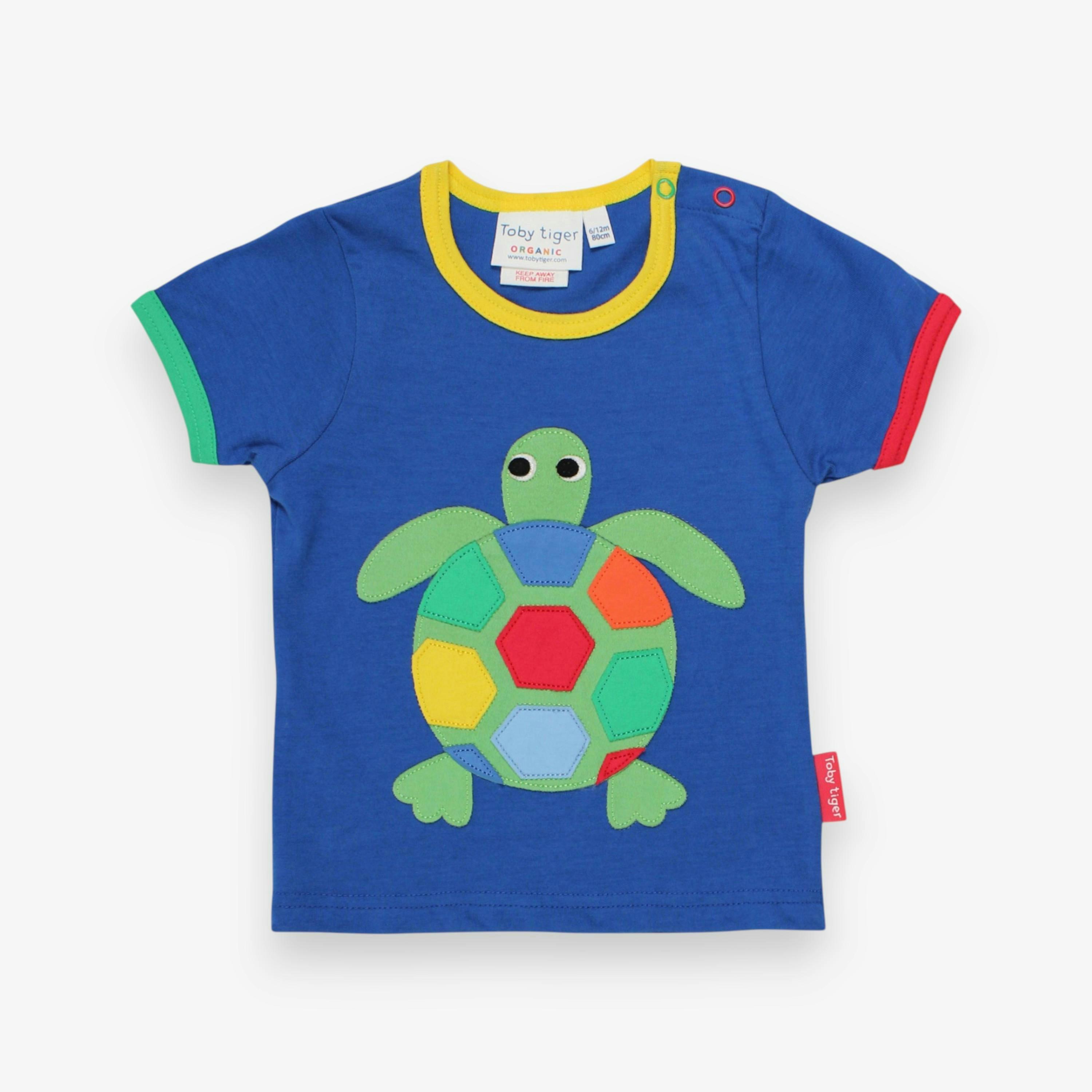 Organic Turtle Applique Short-Sleeved T-Shirt , view 1 of 3
