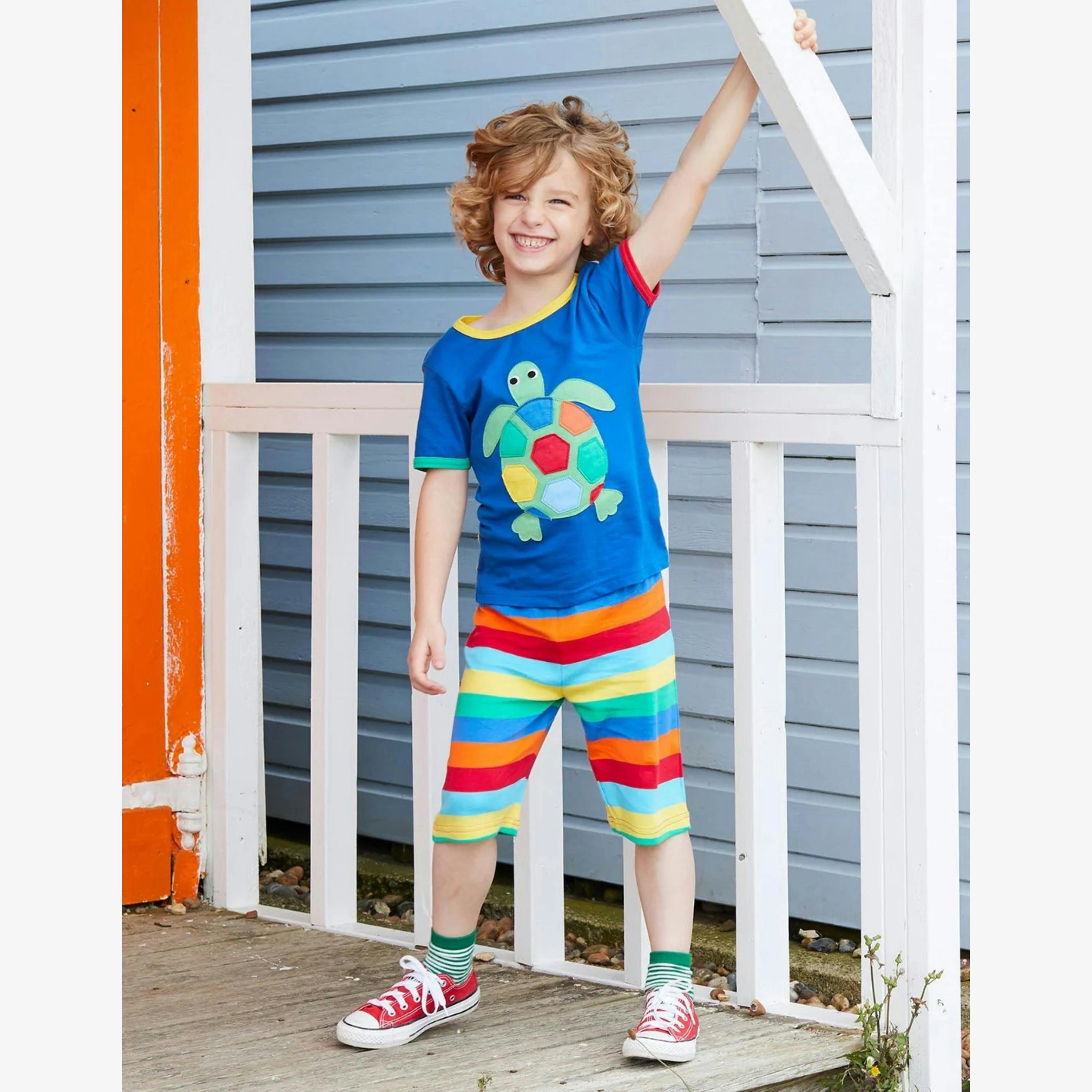 Organic Turtle Applique Short-Sleeved T-Shirt , view 2 of 3