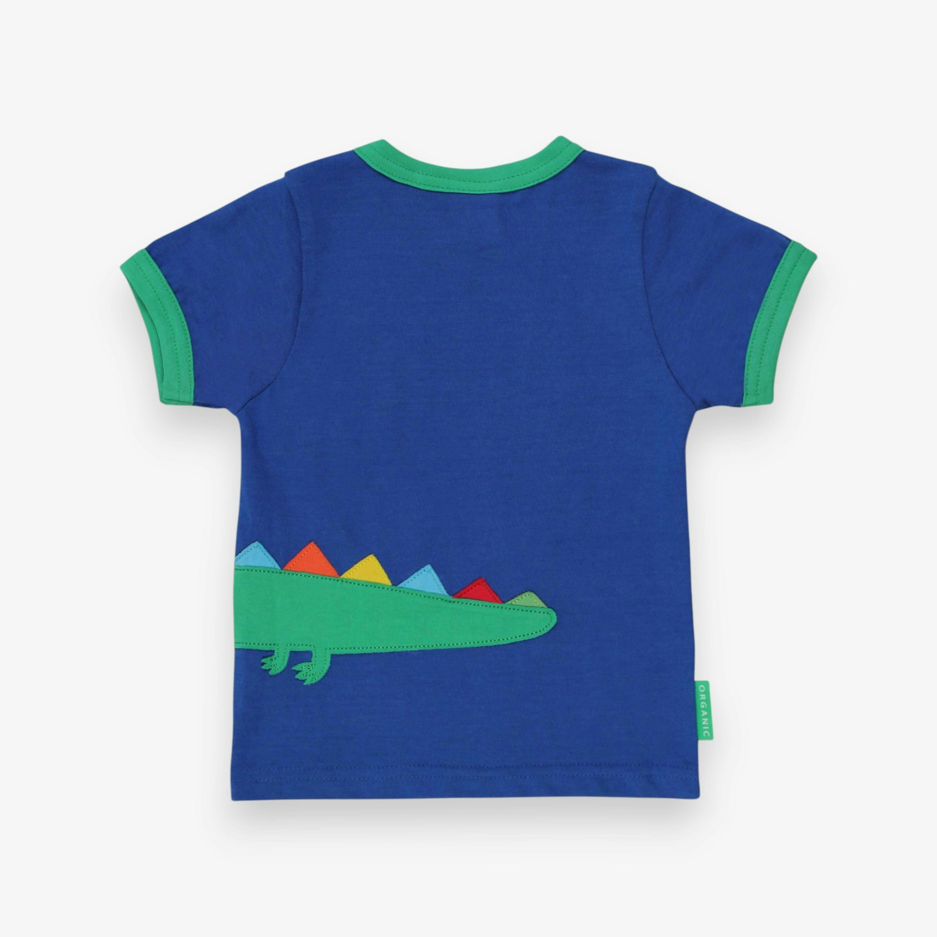 Organic Crocodile Applique Short-Sleeved T-Shirt , view 3 of 3