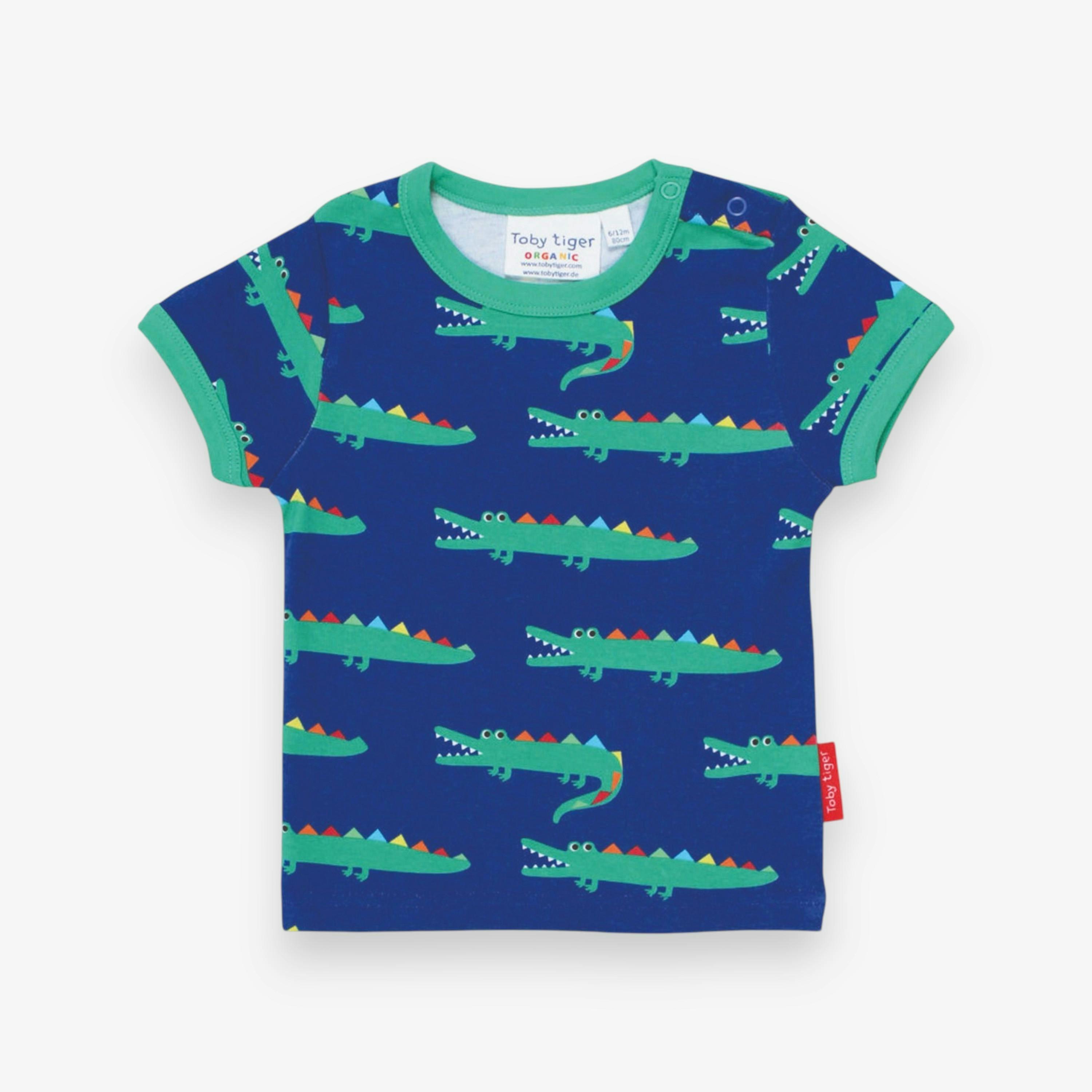 Organic Crocodile Print Short-Sleeved T-Shirt , view 1 of 2