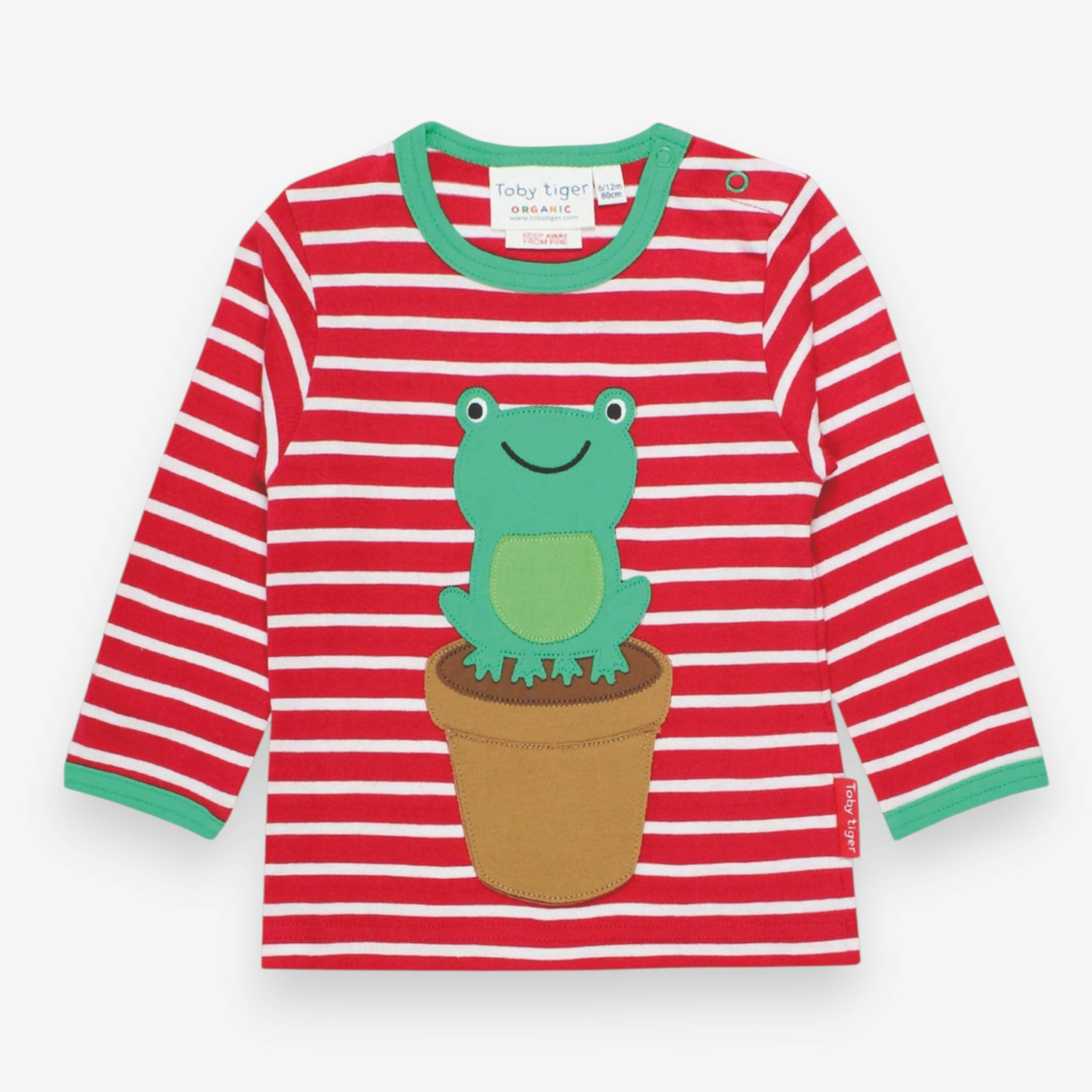 Organic Frog Applique Long-Sleeved T-Shirt , view 1 of 4