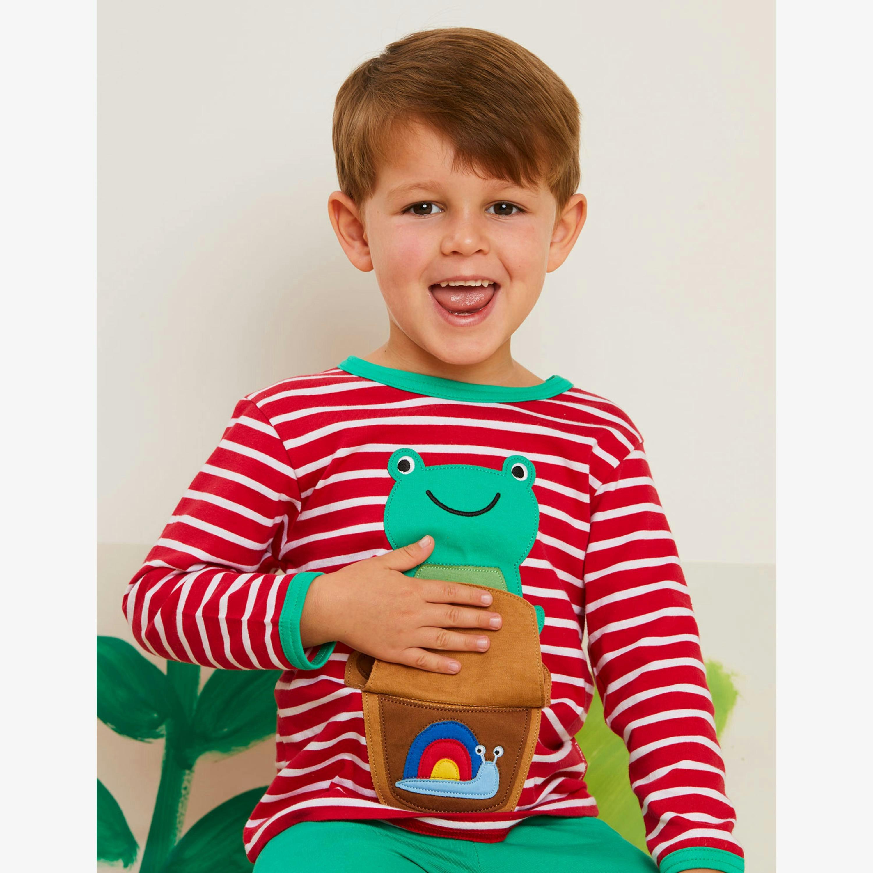 Organic Frog Applique Long-Sleeved T-Shirt , view 2 of 4