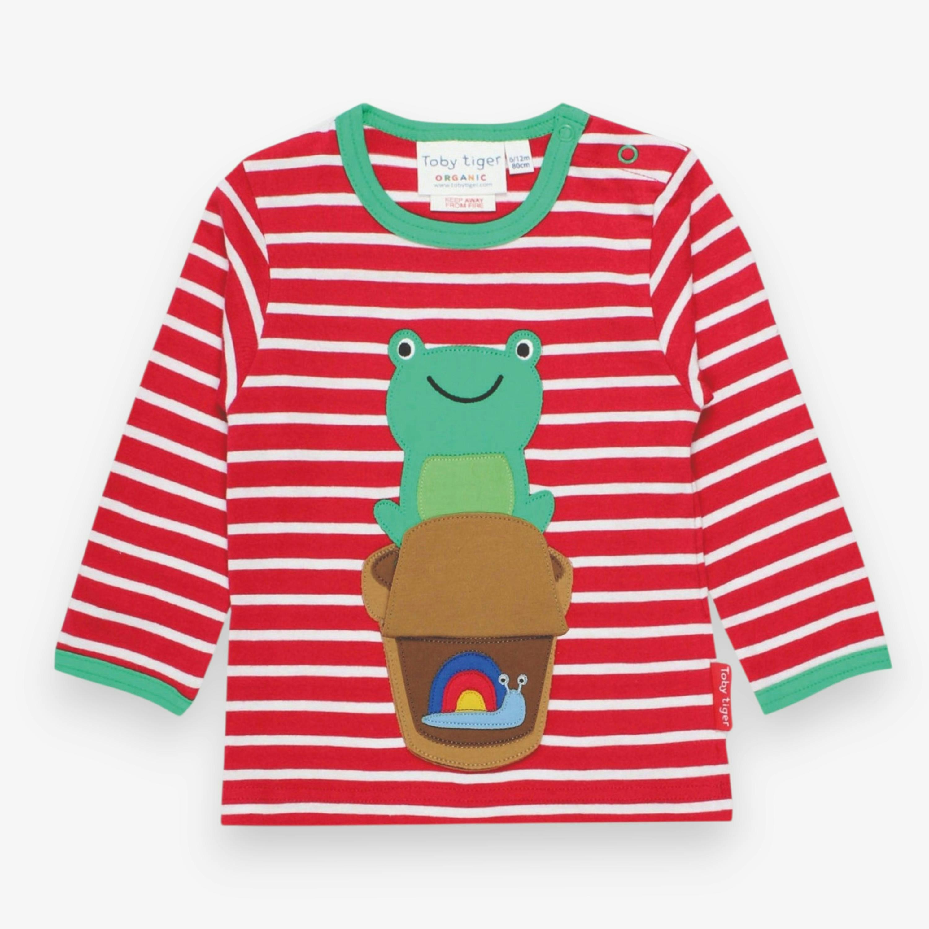 Organic Frog Applique Long-Sleeved T-Shirt , view 4 of 4