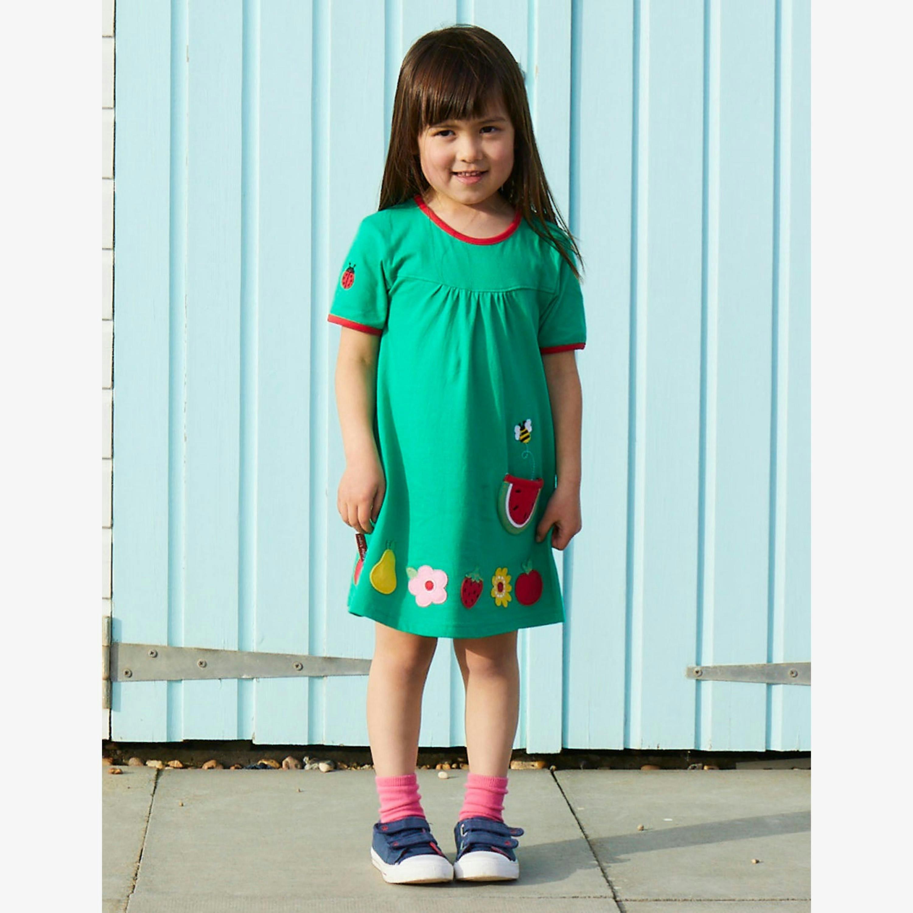 Organic Fruit Flower Applique T-Shirt Dress , view 2 of 2