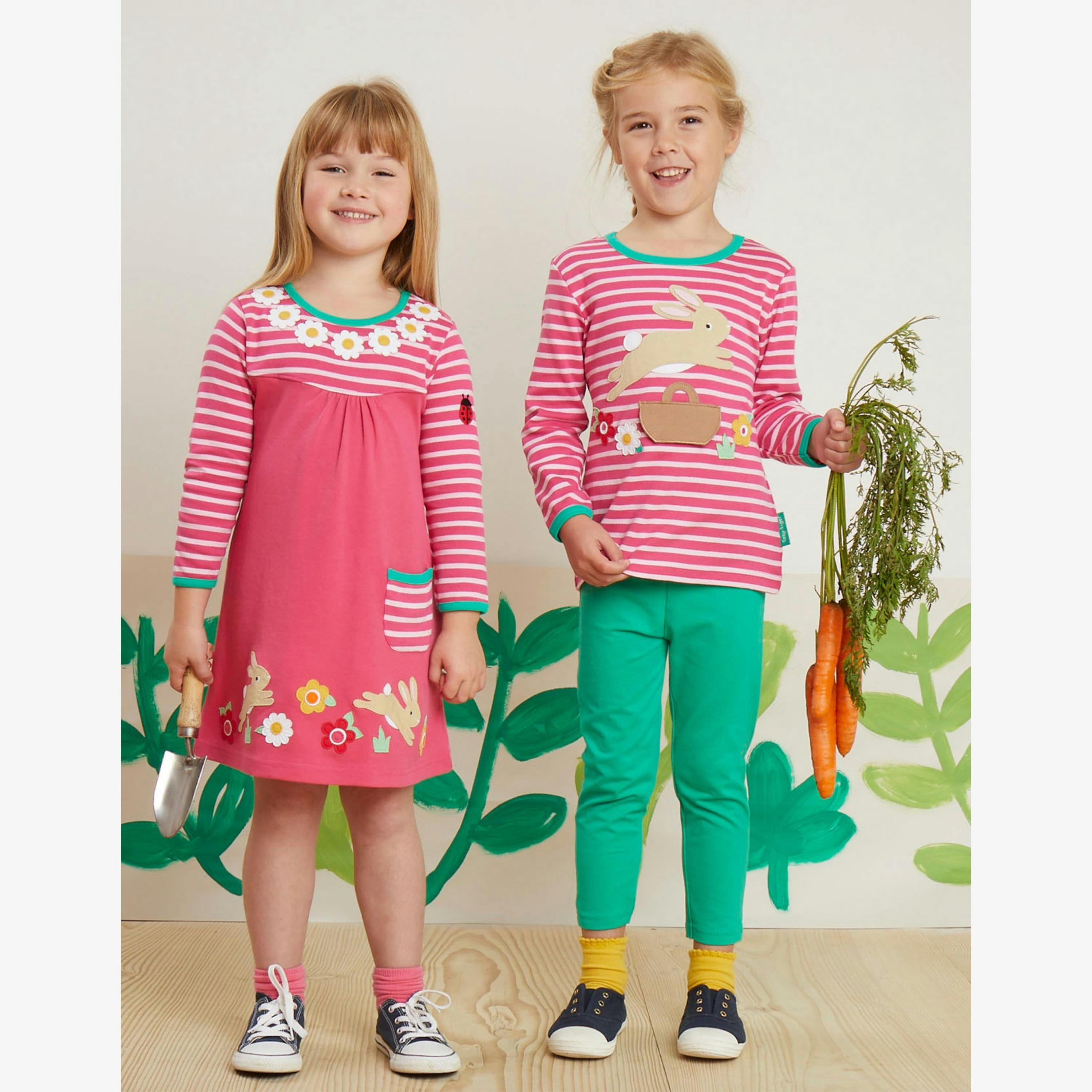 Organic Leaping Bunny Applique Long-Sleeved T-Shirt , view 2 of 2