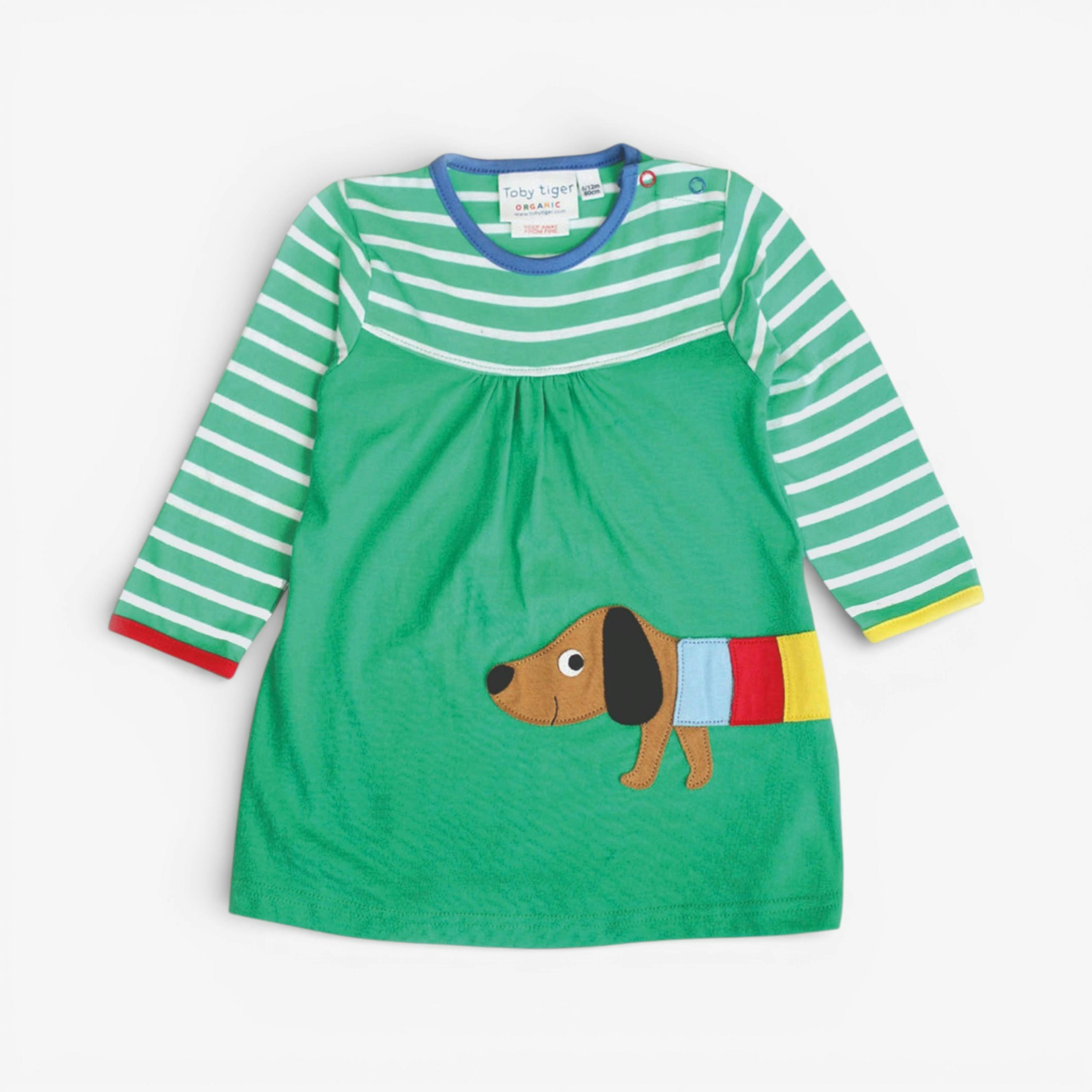 Organic Multi Sausage Dog Applique Dress , view 1 of 2